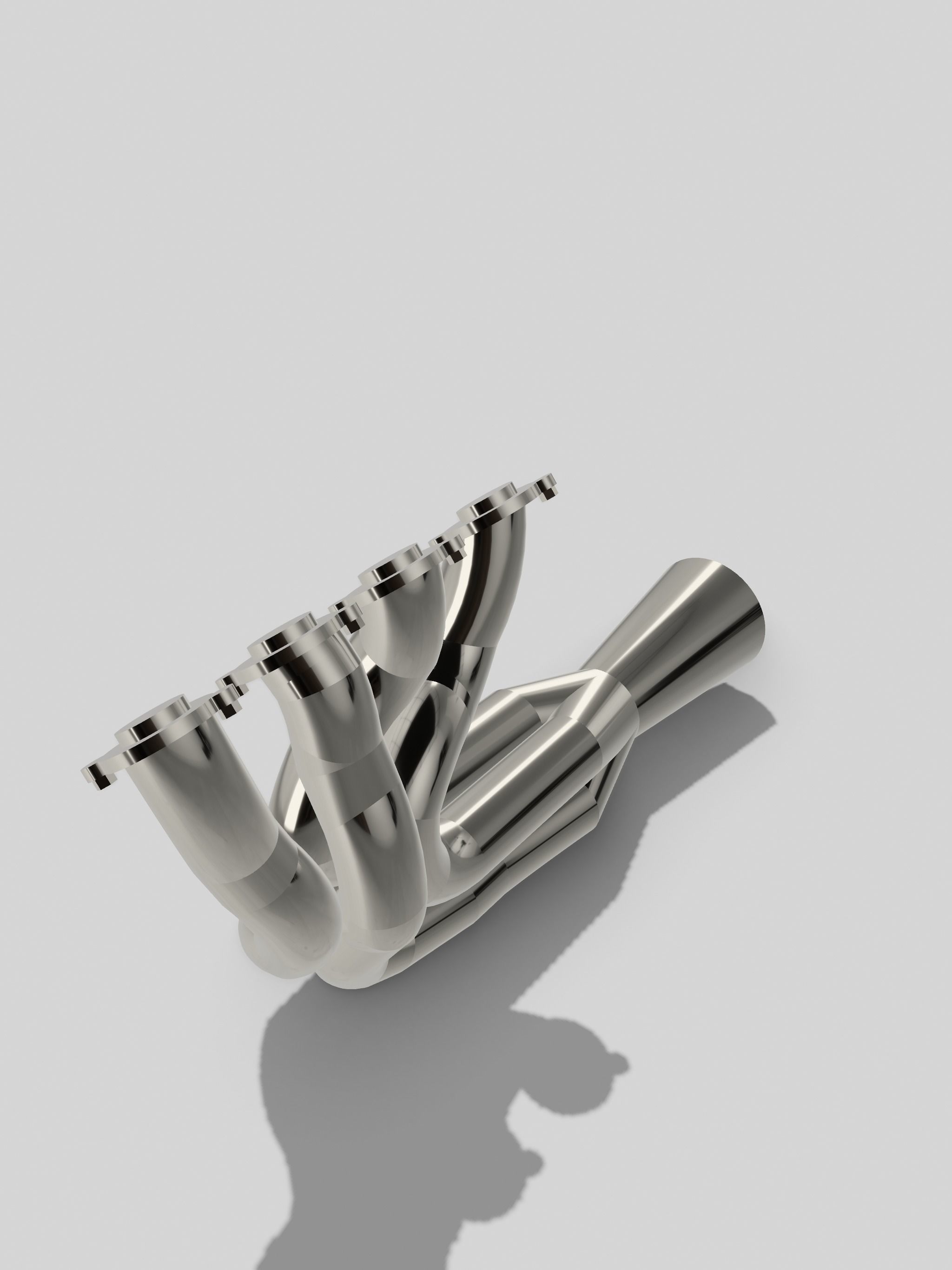 Pro Stock Header Exhaust and Collector 4 into 1 3D print model_7