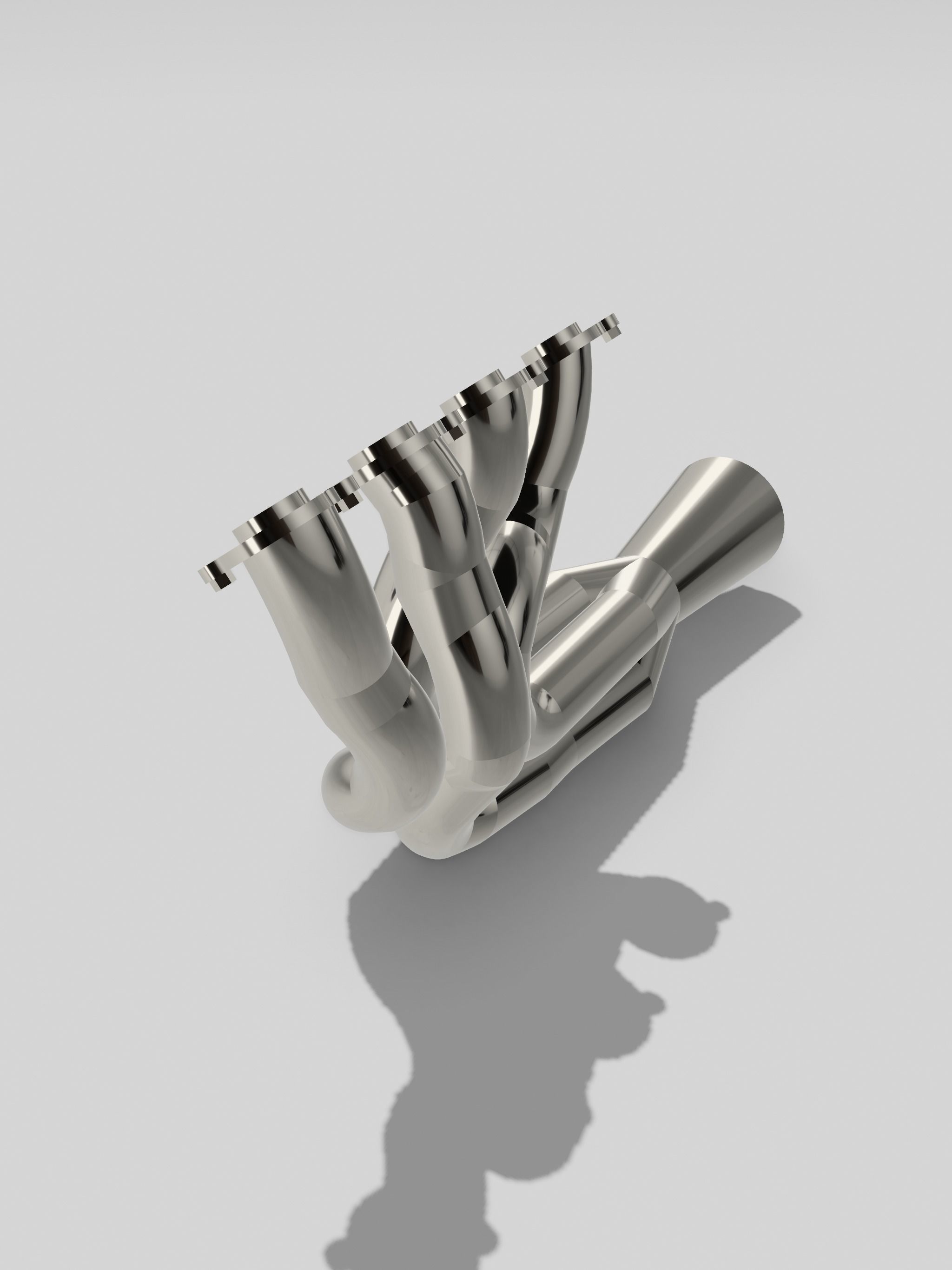 Pro Stock Header Exhaust and Collector 4 into 1 3D print model_2