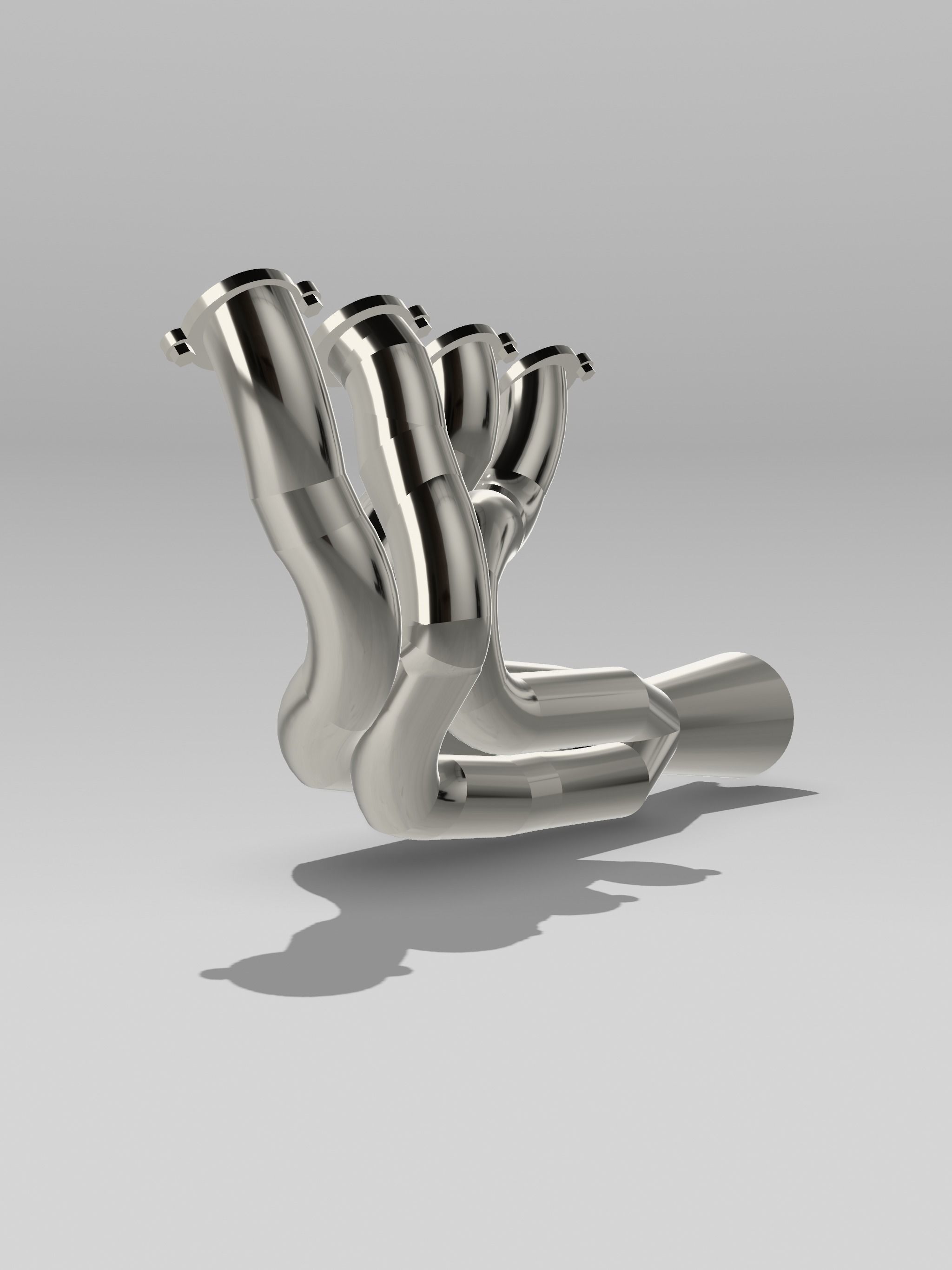 Pro Stock Header Exhaust and Collector 4 into 1 3D print model_8