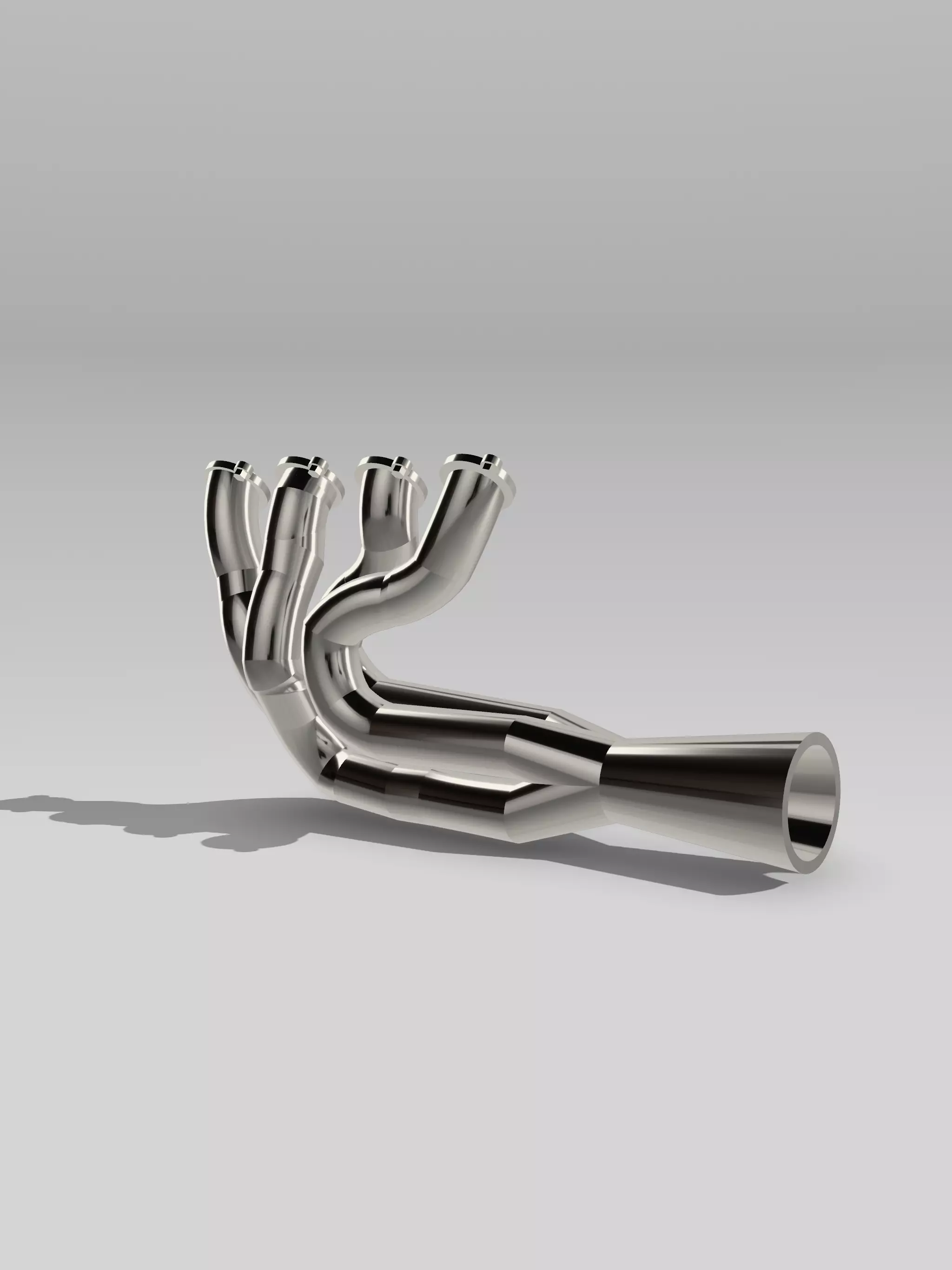Pro Stock Header Exhaust and Collector 4 into 1 3D print model_0