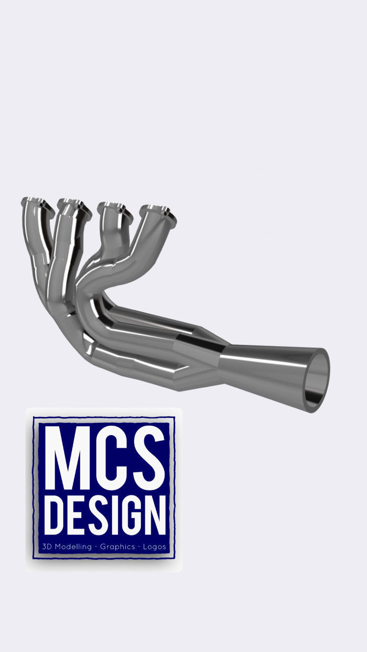 Pro Stock Header Exhaust and Collector 4 into 1 3D print model_1