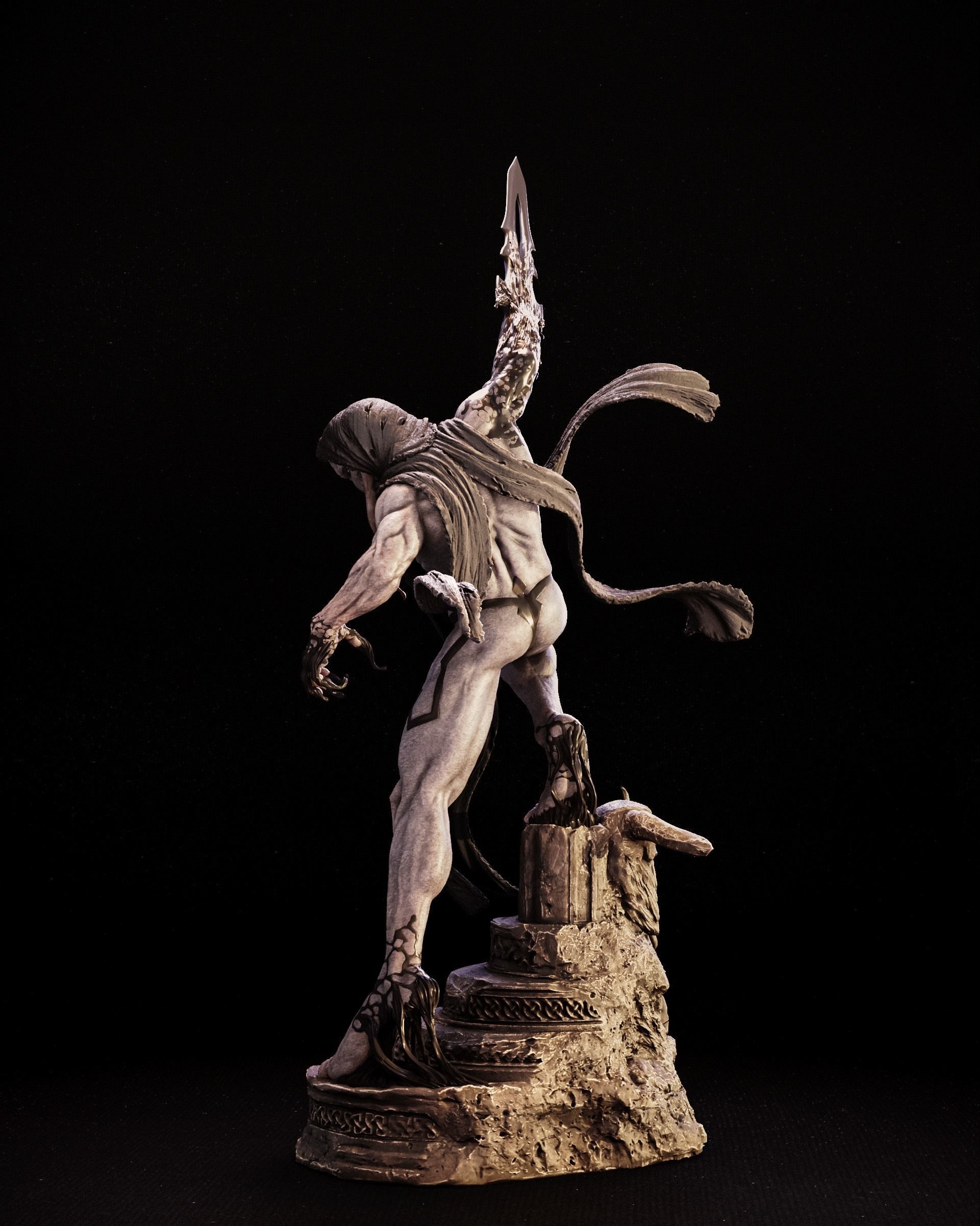 Gorr The GodButcher Statue  3D print model_7