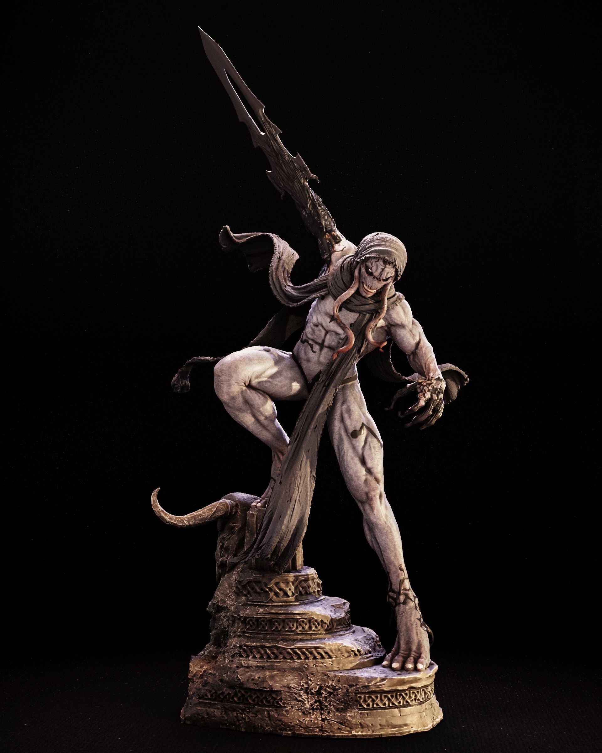 Gorr The GodButcher Statue  3D print model_3