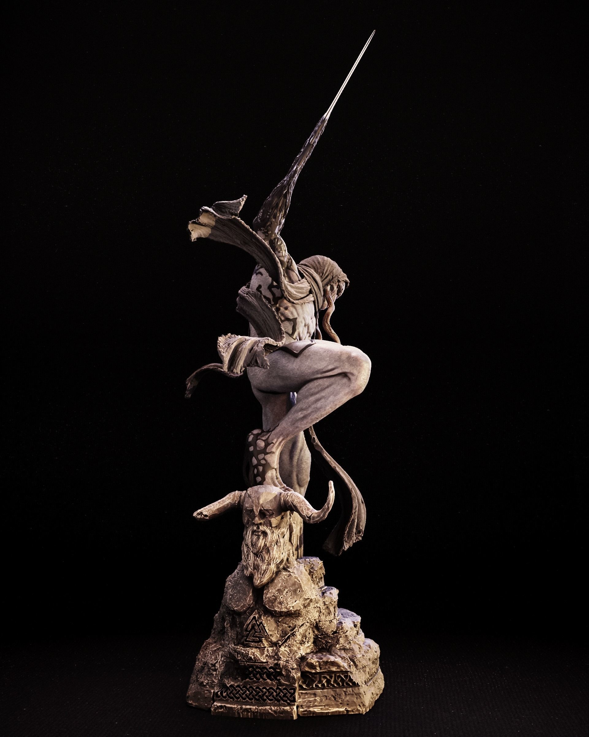 Gorr The GodButcher Statue  3D print model_5