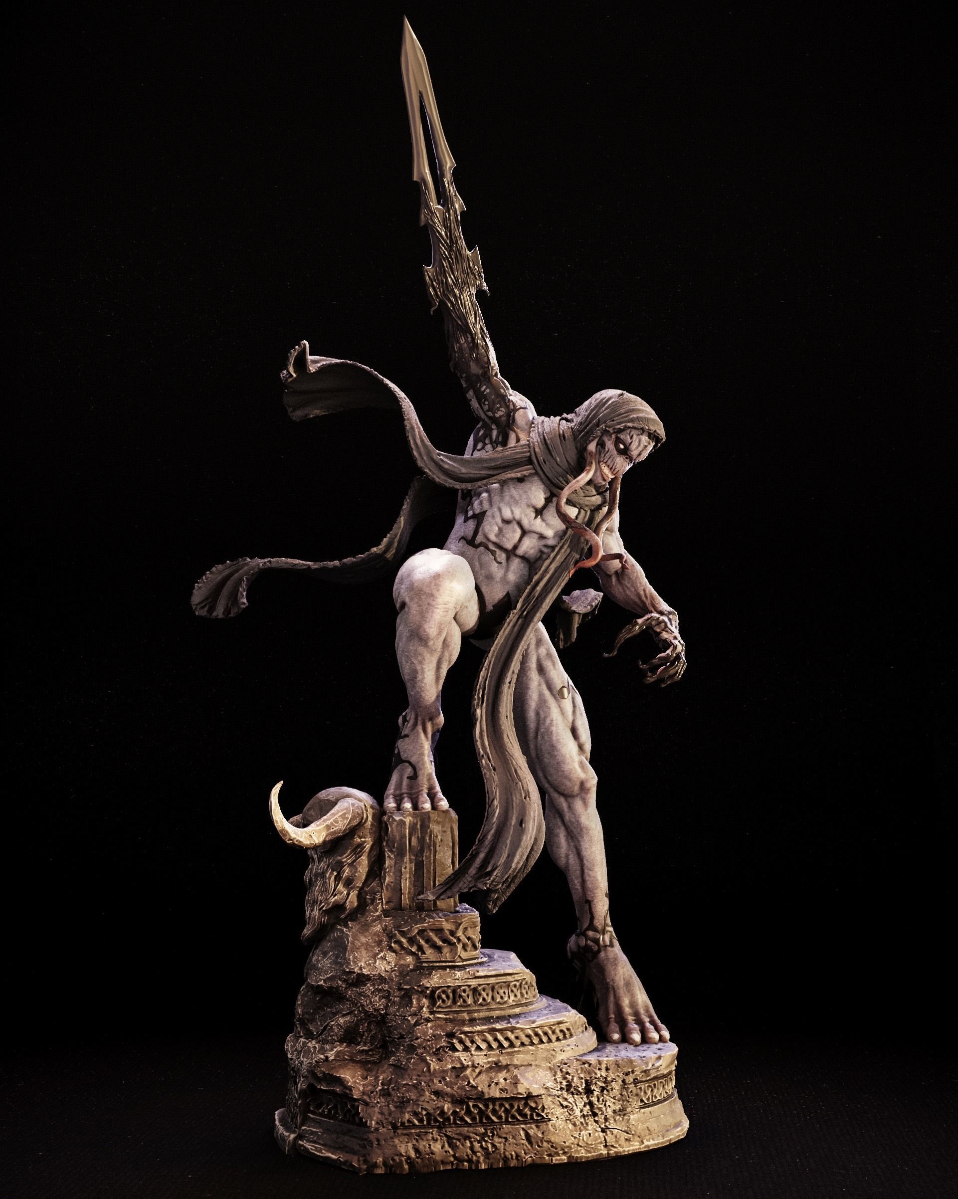 Gorr The GodButcher Statue  3D print model_4