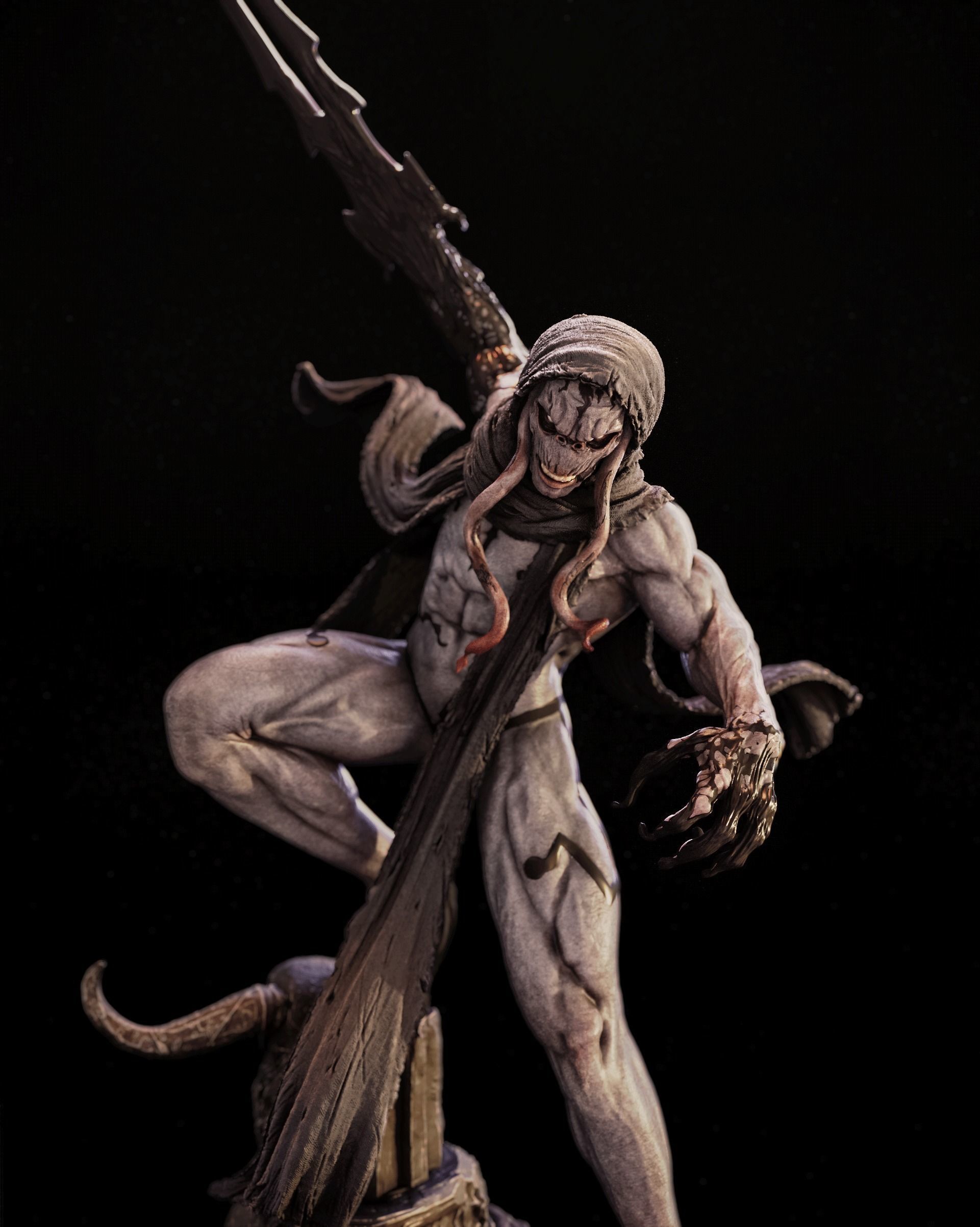 Gorr The GodButcher Statue  3D print model_1