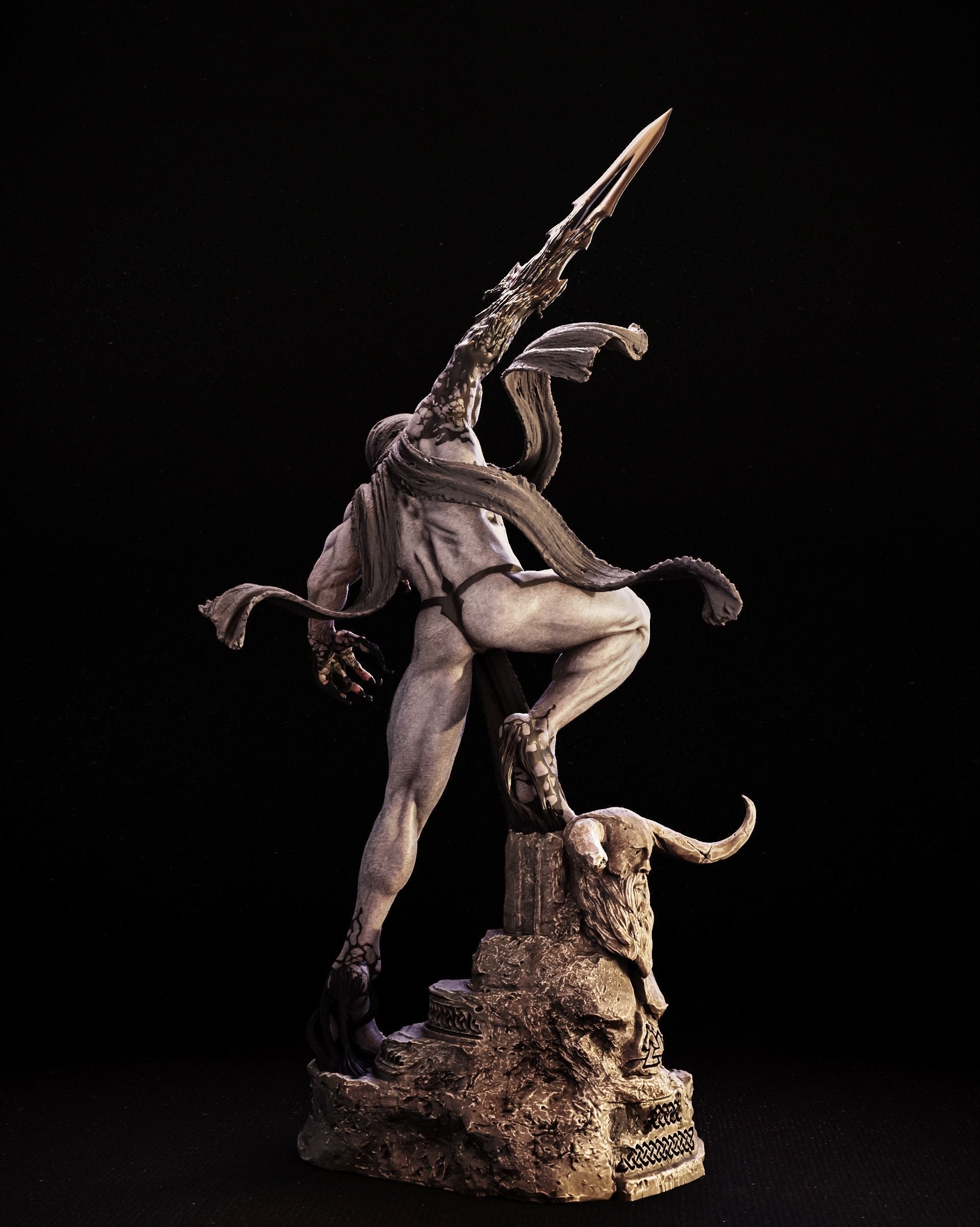 Gorr The GodButcher Statue  3D print model_6