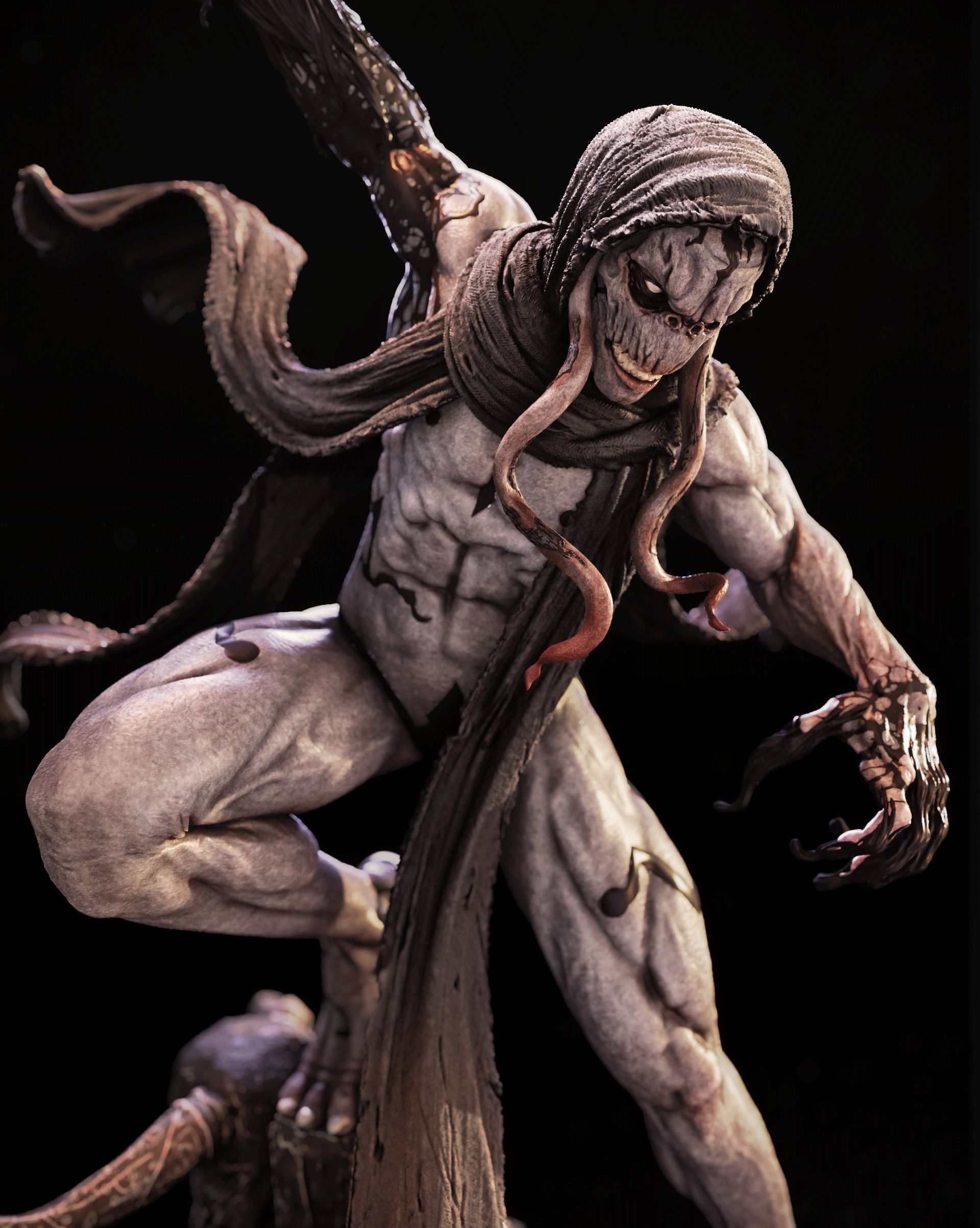 Gorr The GodButcher Statue  3D print model_2