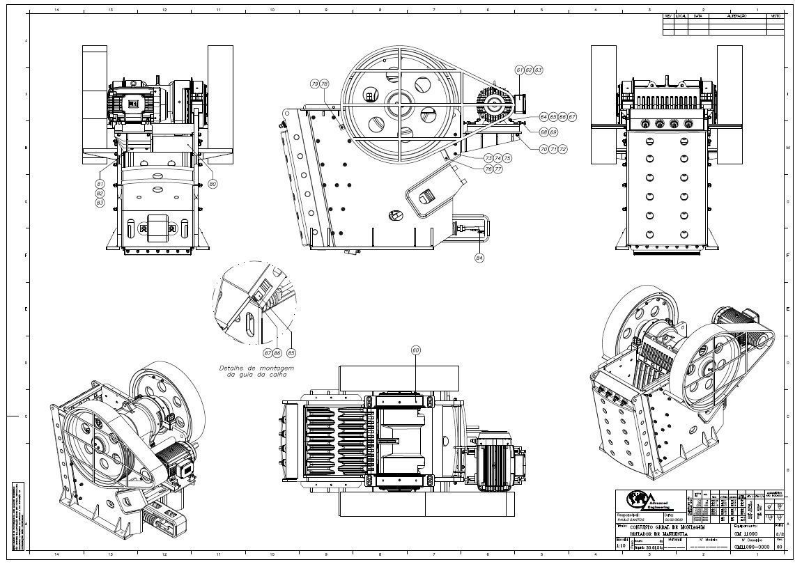 OMNI OC11090 JAW CRUSHER 3D and 2D model 3D model_3
