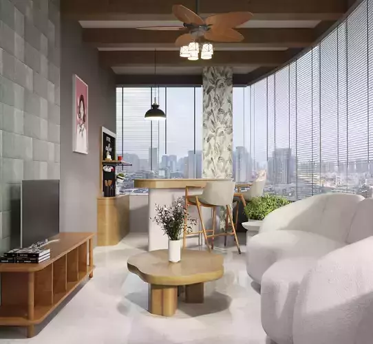  BALCONY LIVING AREA DESIGN  3D model