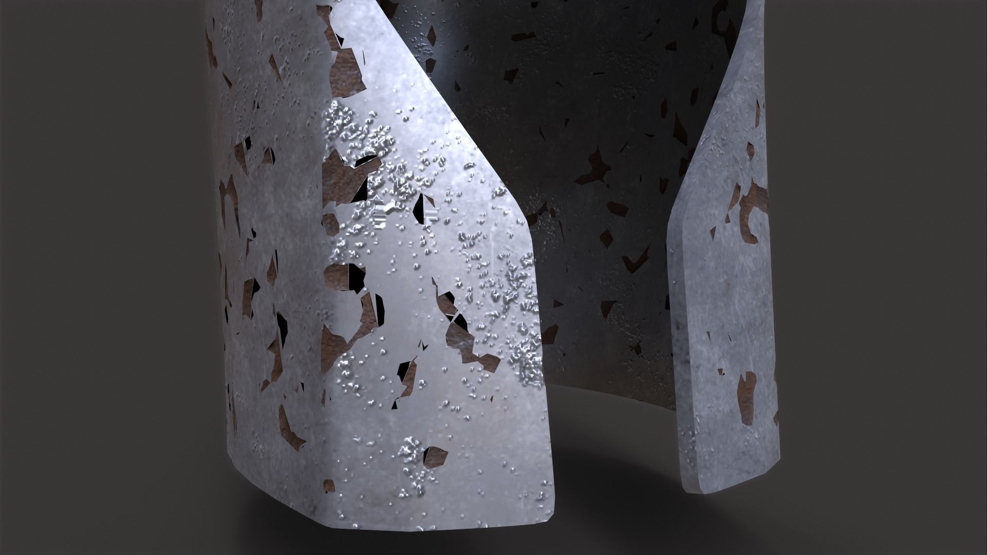 Old Medieval Helmet 3D model_5