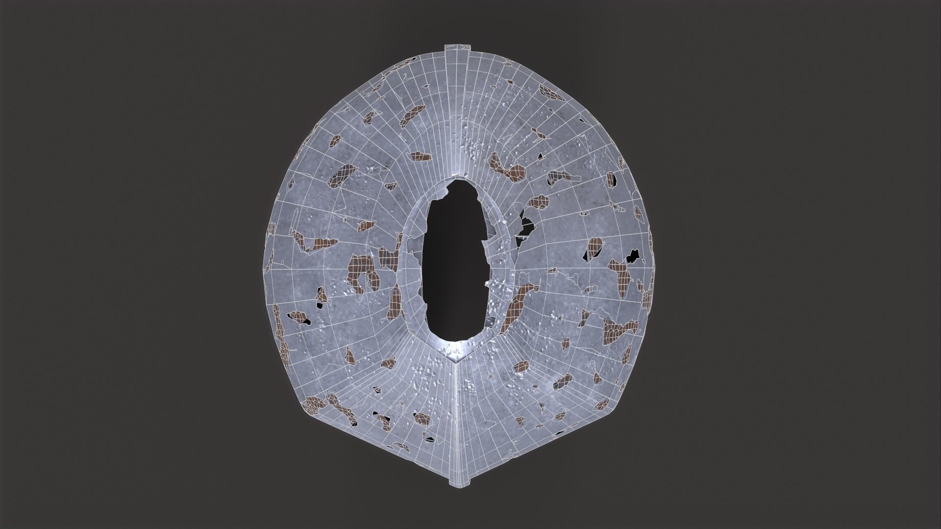 Old Medieval Helmet 3D model_10