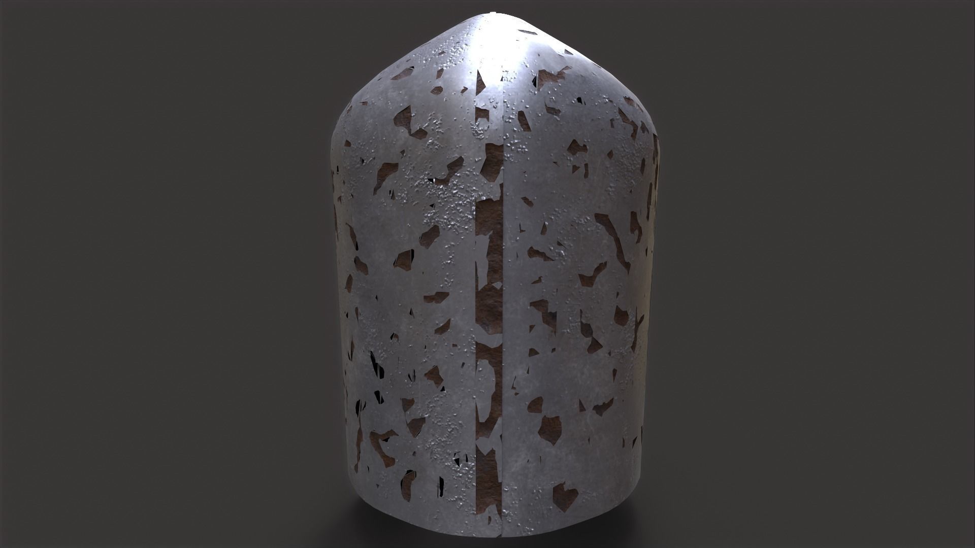 Old Medieval Helmet 3D model_3