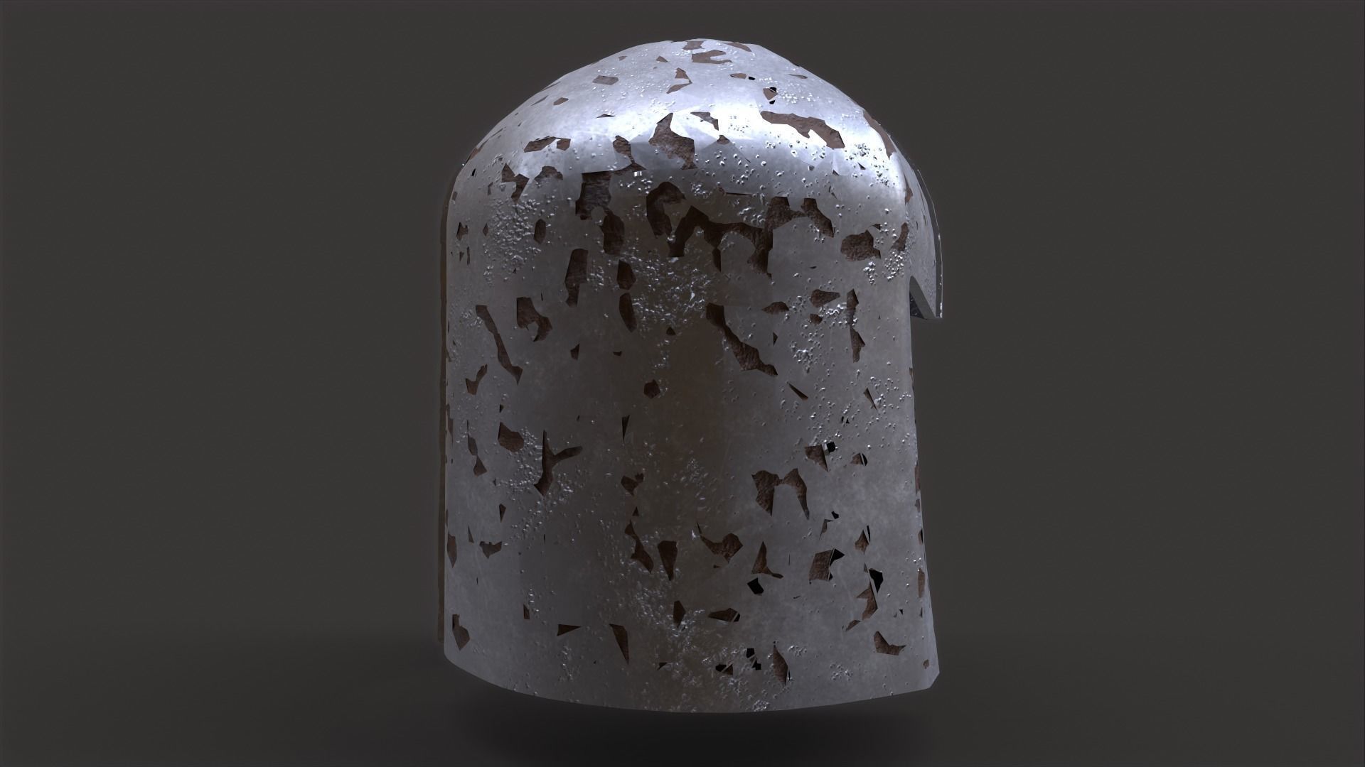 Old Medieval Helmet 3D model_2