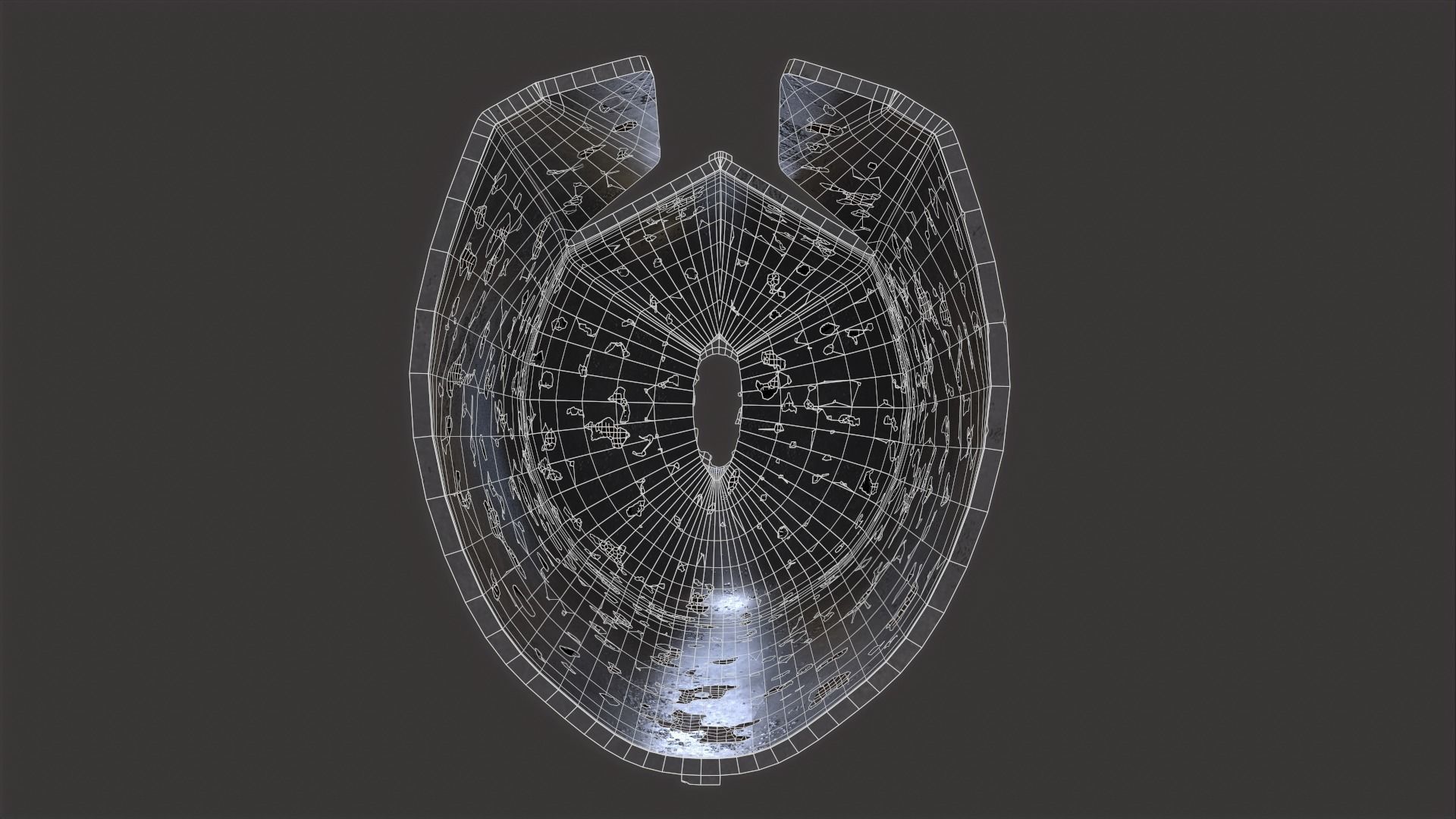 Old Medieval Helmet 3D model_9