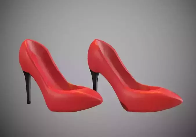 pink high heels shoes