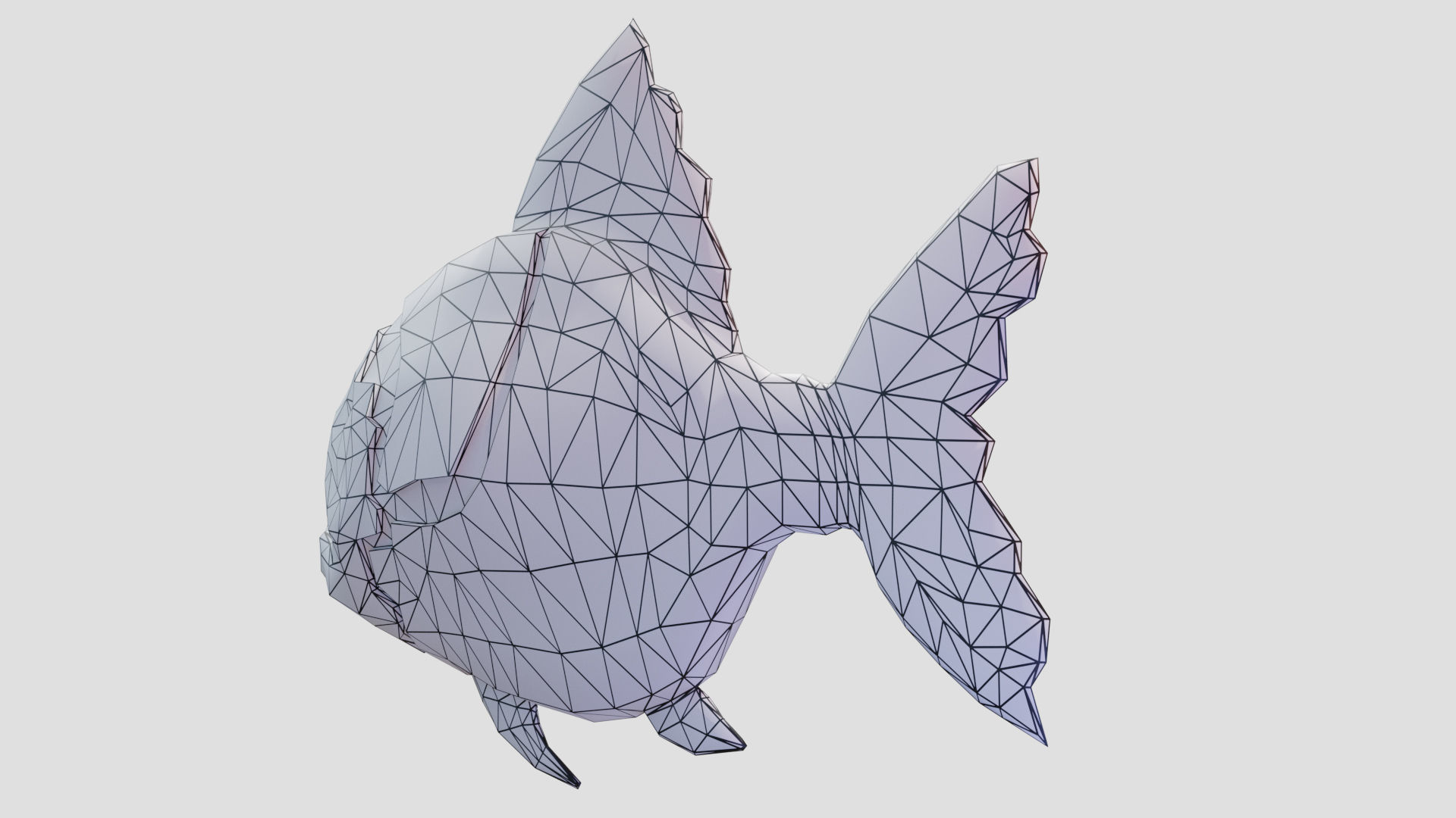 Robofish fish with glowing eyes Low-poly 3D model_8