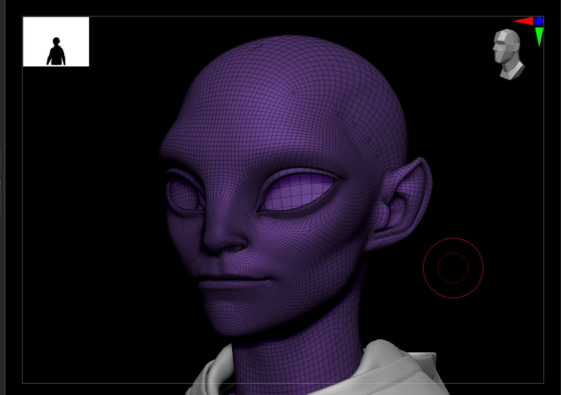 Alien NFT Model with all the source files and textures Low-poly 3D model_32