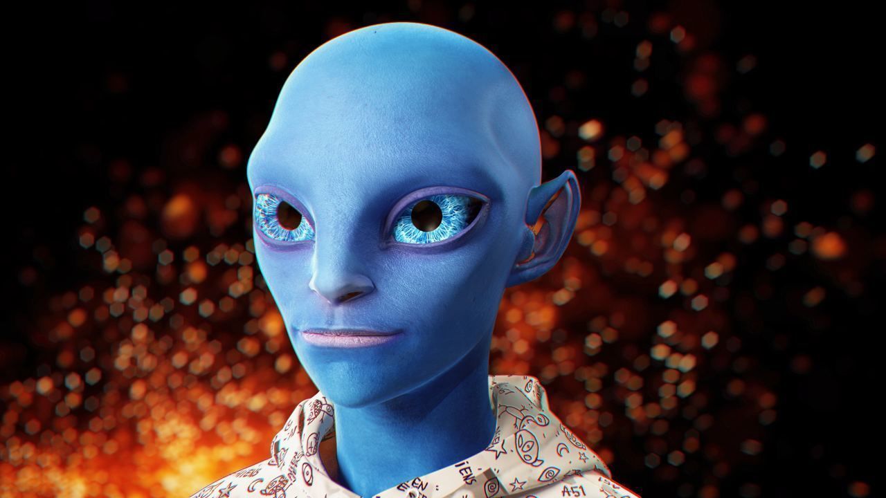 Alien NFT Model with all the source files and textures Low-poly 3D model_5