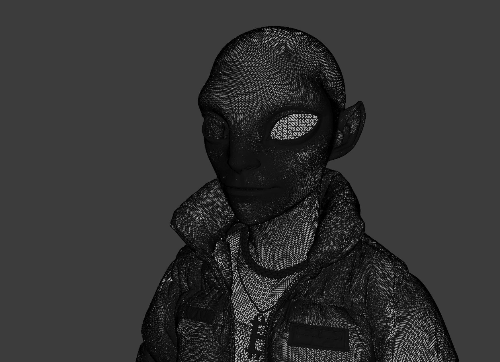 Alien NFT Model with all the source files and textures Low-poly 3D model_26