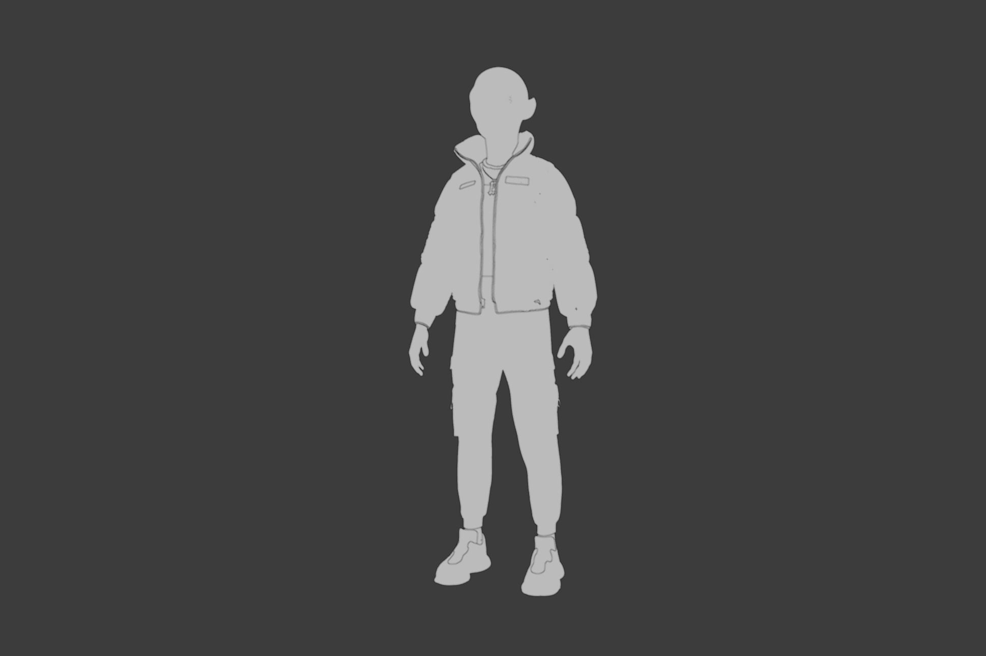 Alien NFT Model with all the source files and textures Low-poly 3D model_23