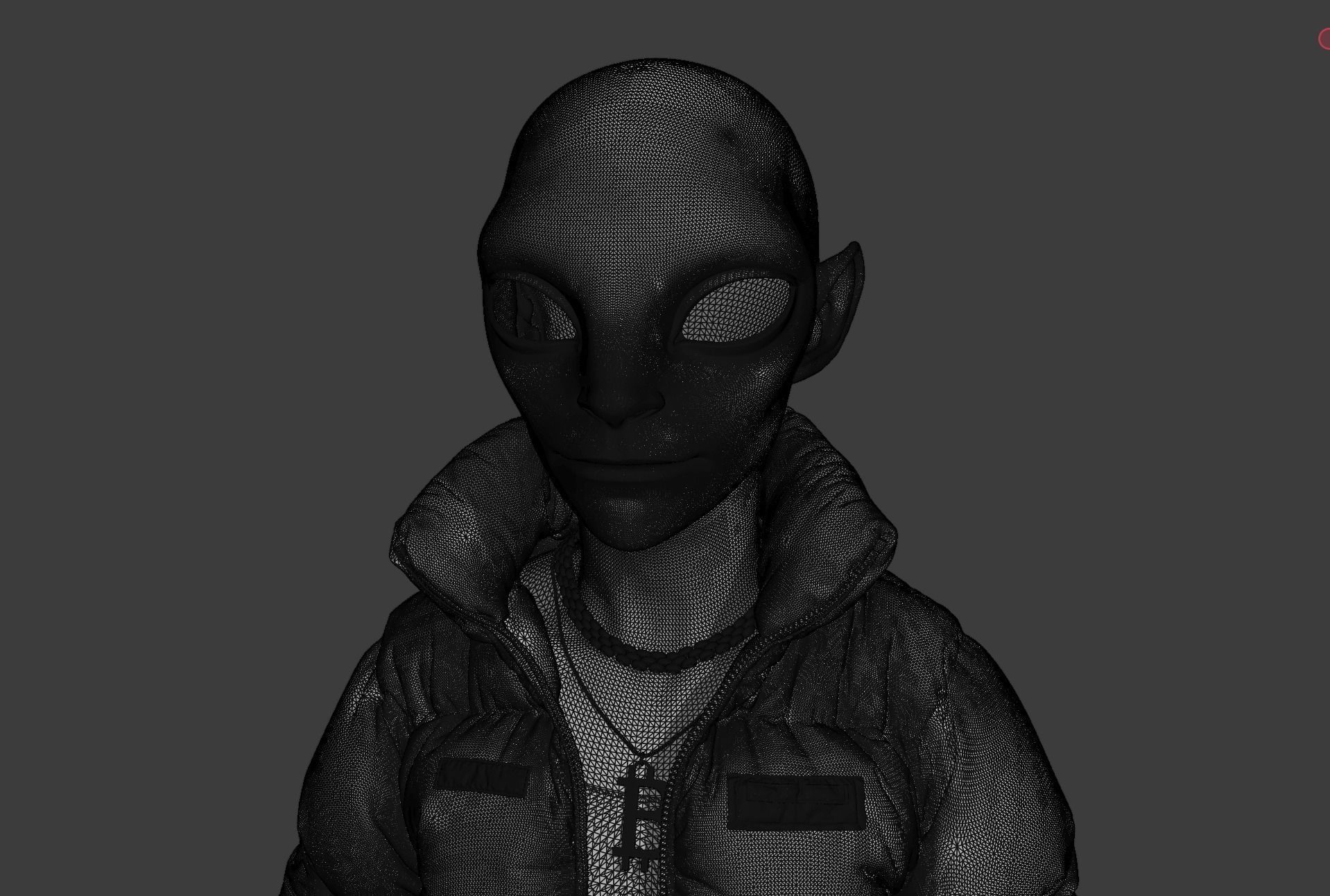 Alien NFT Model with all the source files and textures Low-poly 3D model_17
