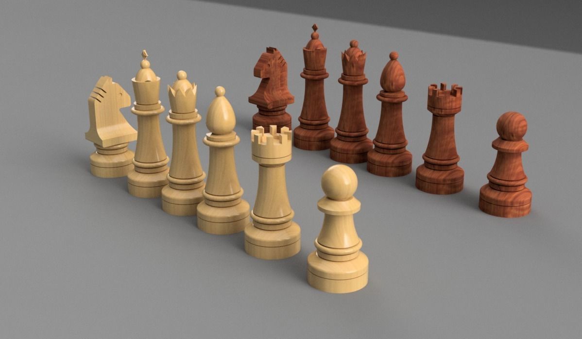 Chess parts type 1  3D model_7