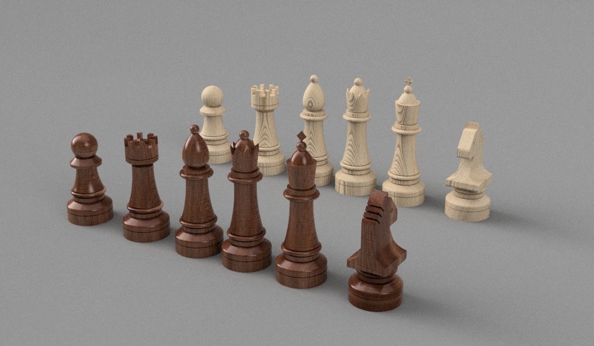 Chess parts type 1  3D model_8
