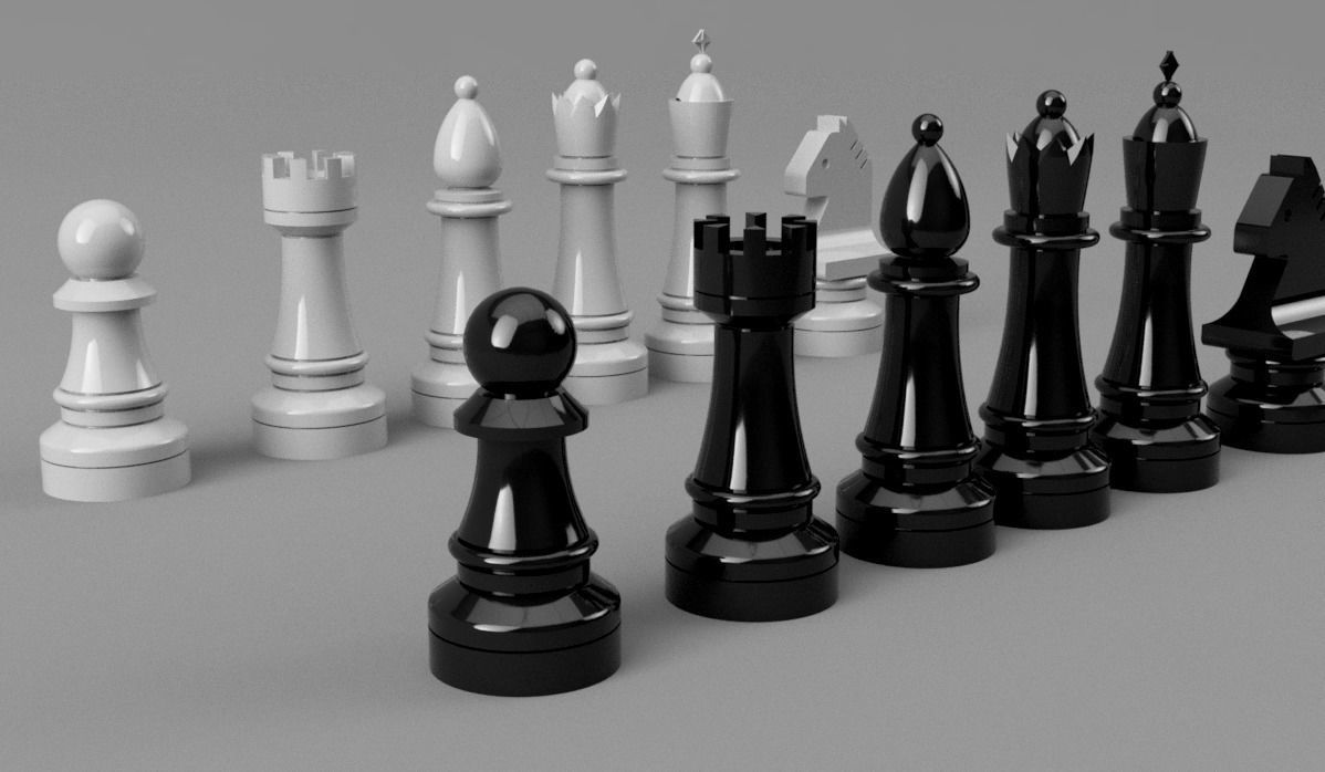 Chess parts type 1  3D model_1