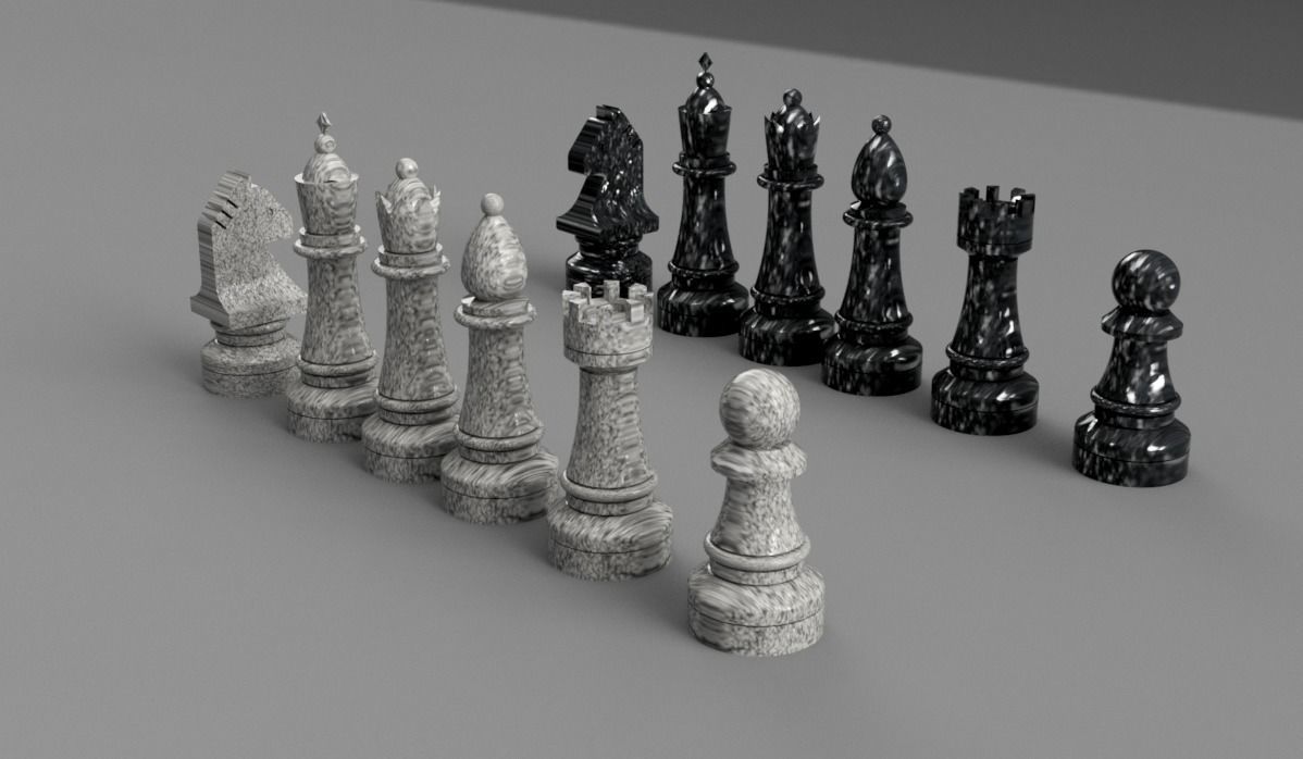 Chess parts type 1  3D model_6