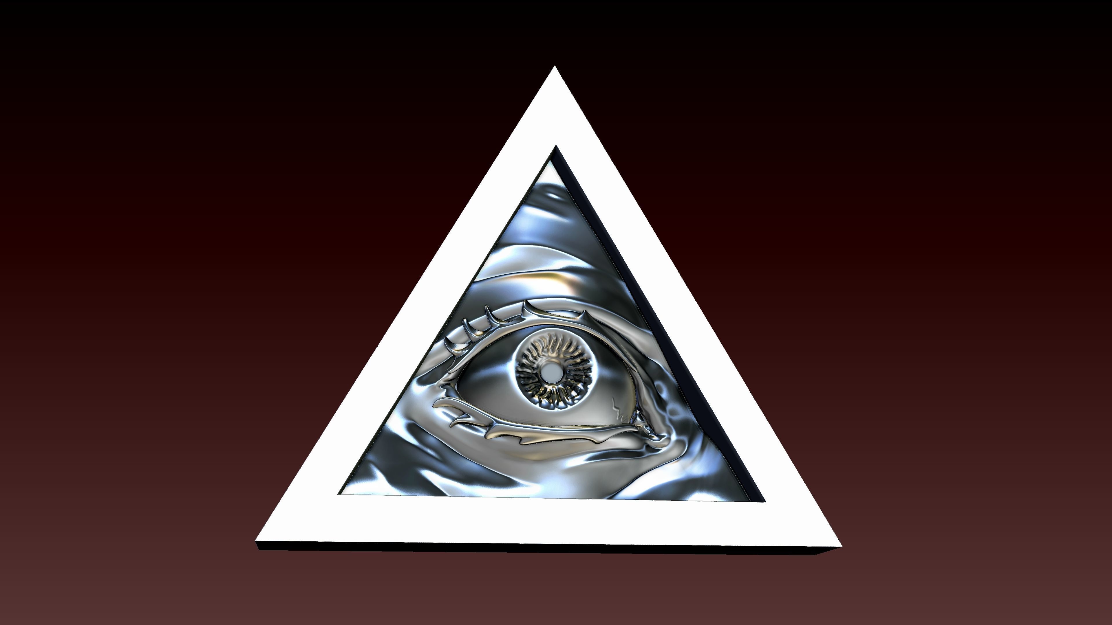 Ministry of Disinformation The Eye of Providence Illuminati Eye 3D print model_1