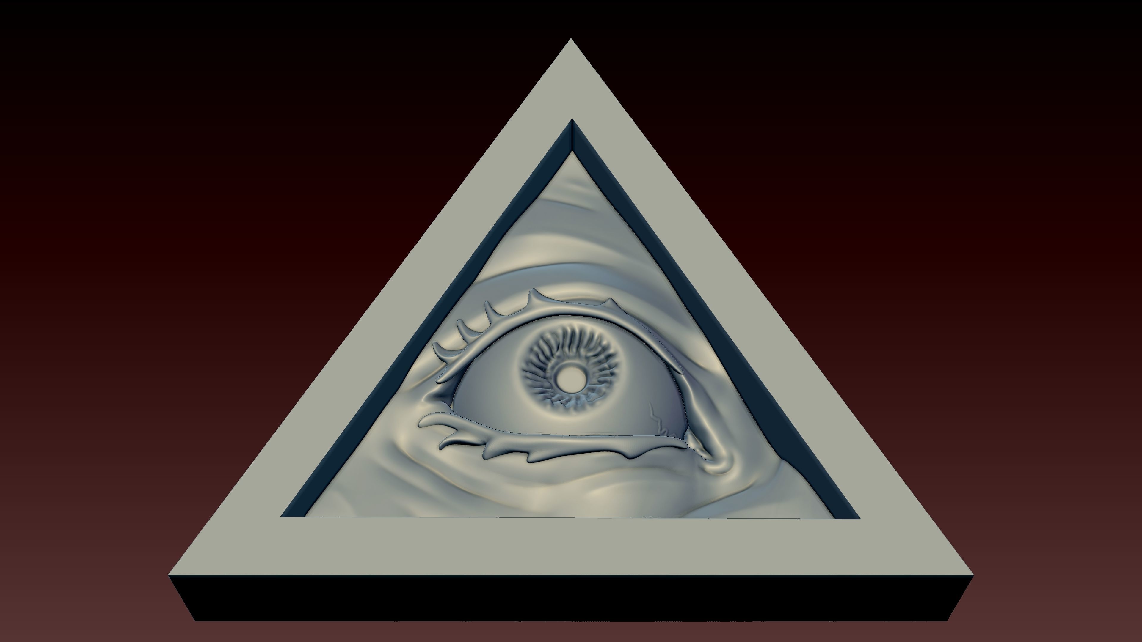 Ministry of Disinformation The Eye of Providence Illuminati Eye 3D print model_2