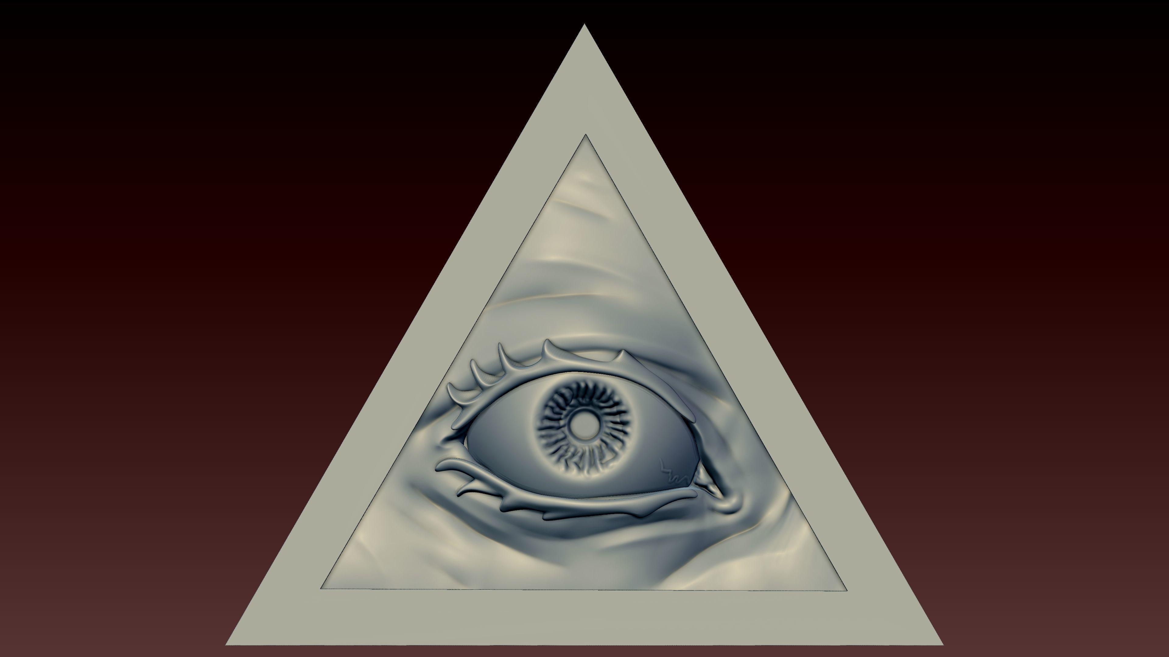 Ministry of Disinformation The Eye of Providence Illuminati Eye 3D print model_4
