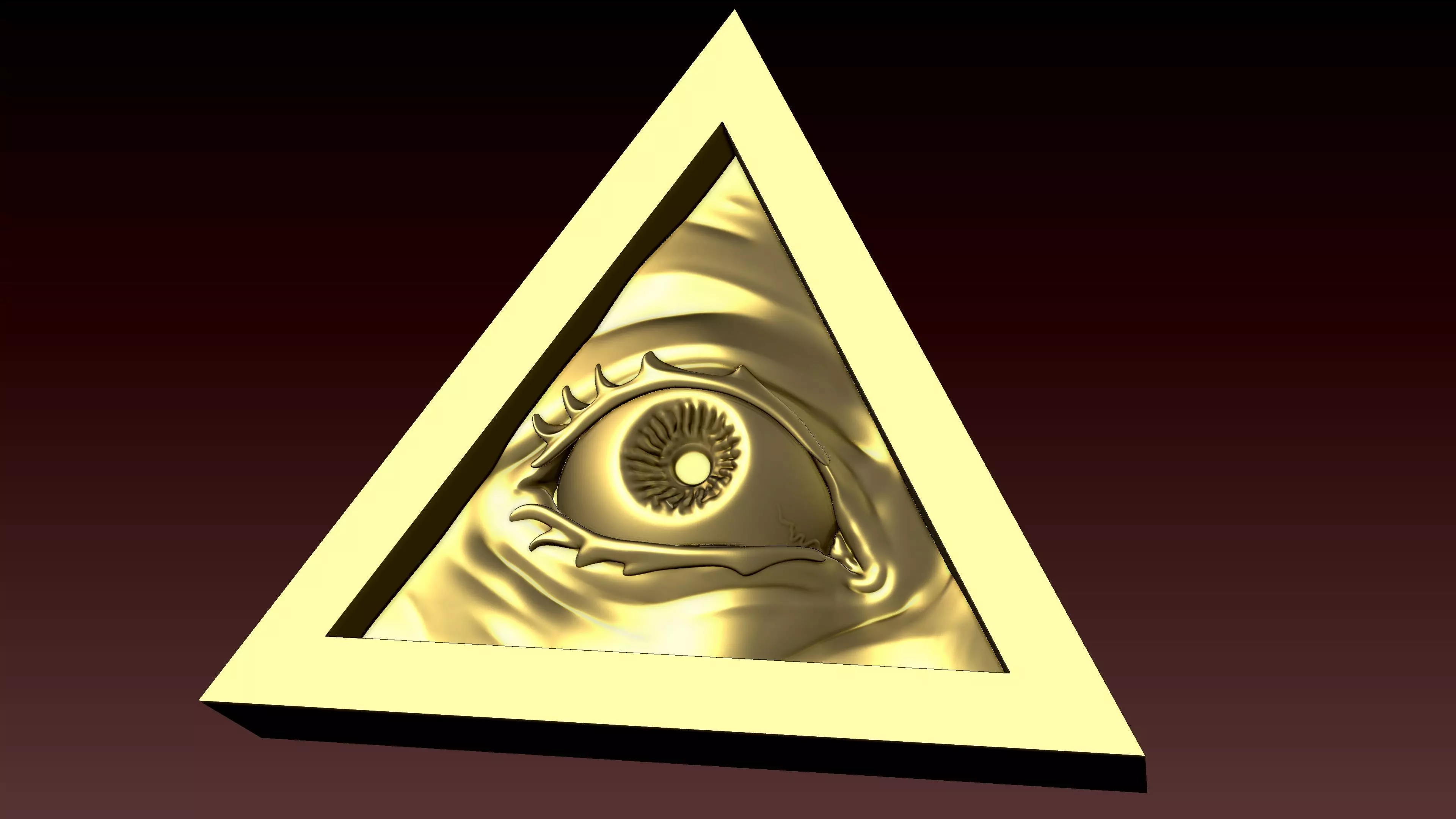 Ministry of Disinformation The Eye of Providence Illuminati Eye 3D print model_0