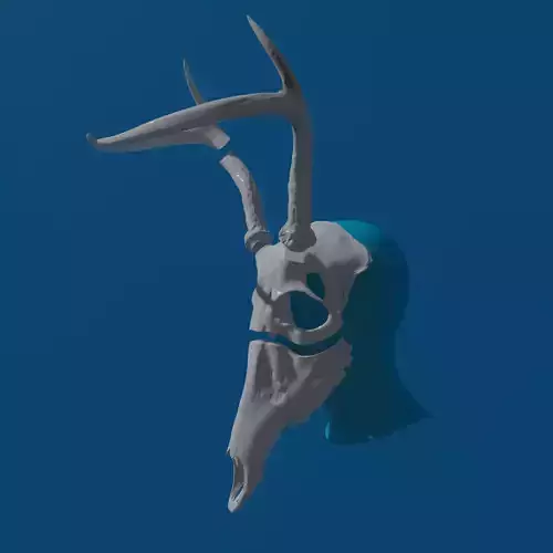 Deer Skull Mask Viking Style 3D print model