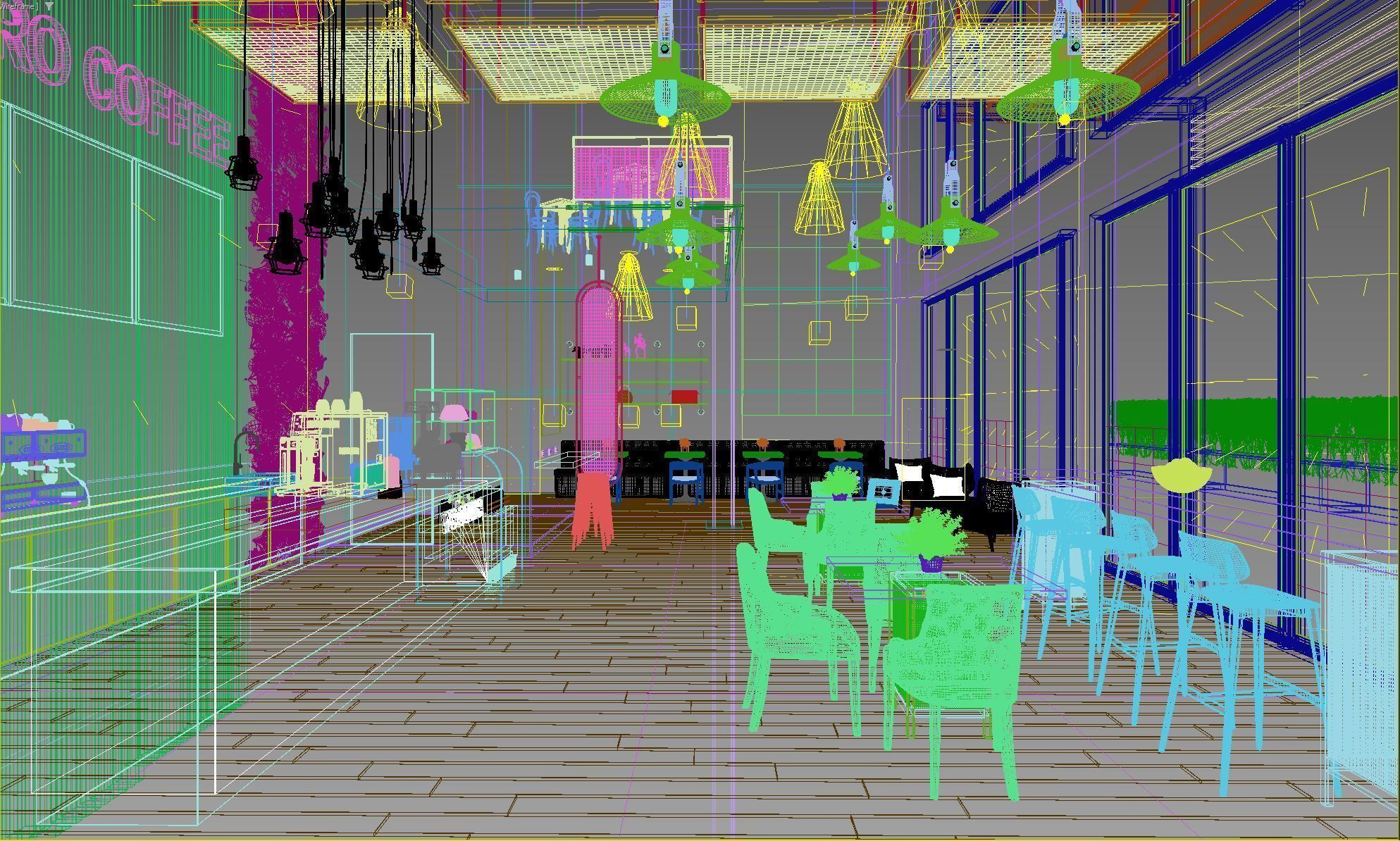 coffee shop 3D model_3