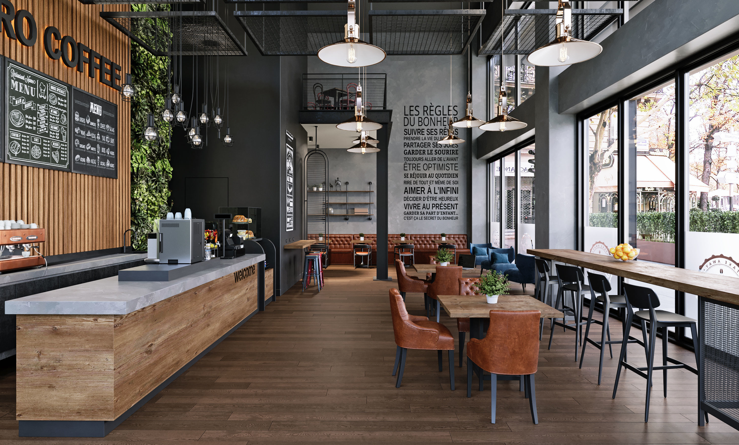 coffee shop 3D model_1