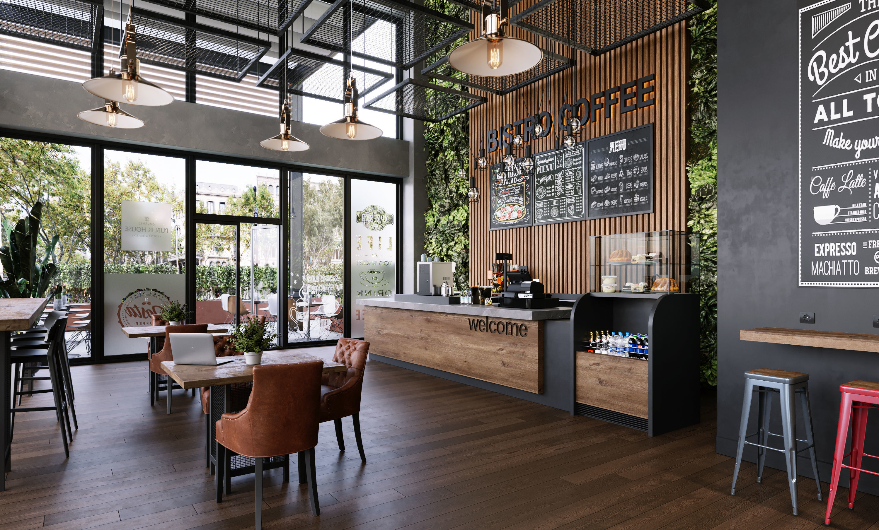 coffee shop 3D model_4