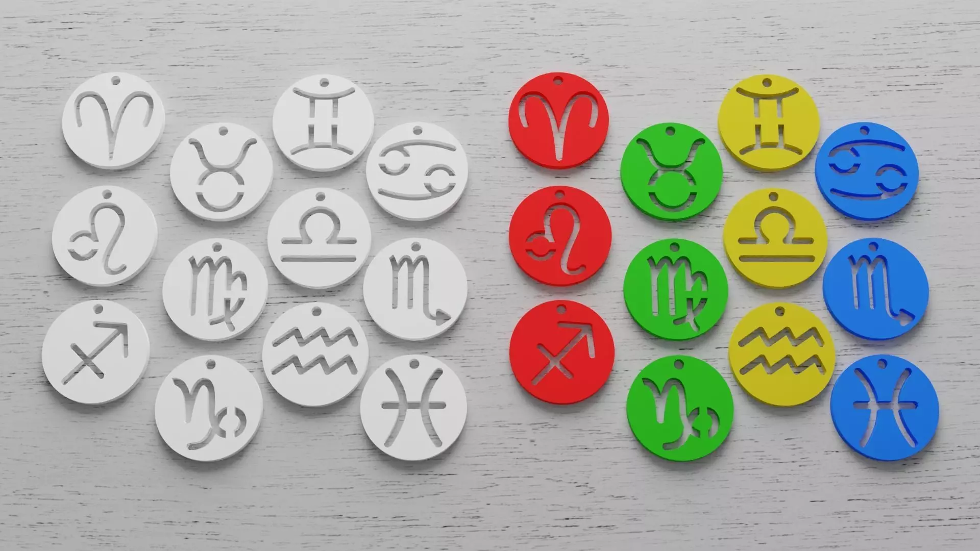 Chaveiros de Signos 3D print model