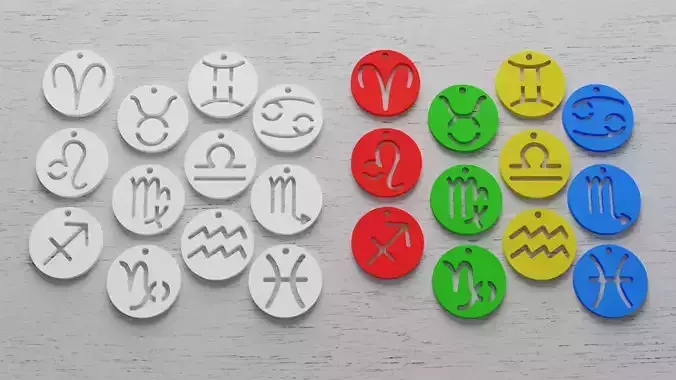 Chaveiros de Signos 3D print model