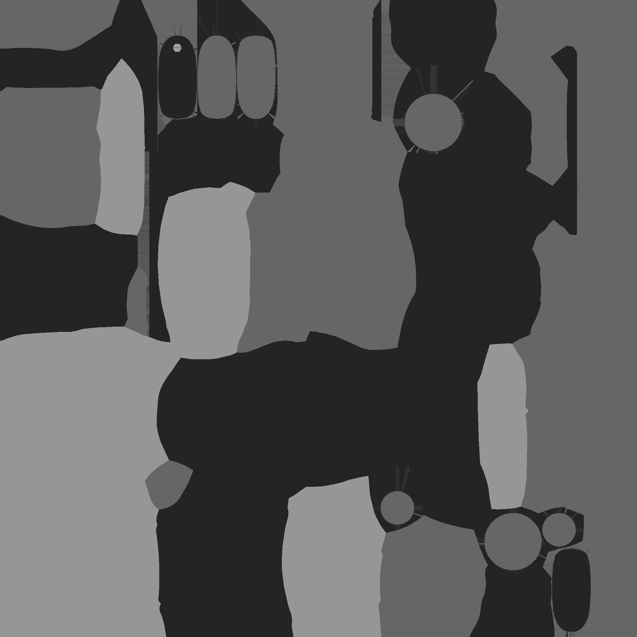 Tech Wheelchair B04 White Blue - Disability Character Design Low-poly 3D model_25