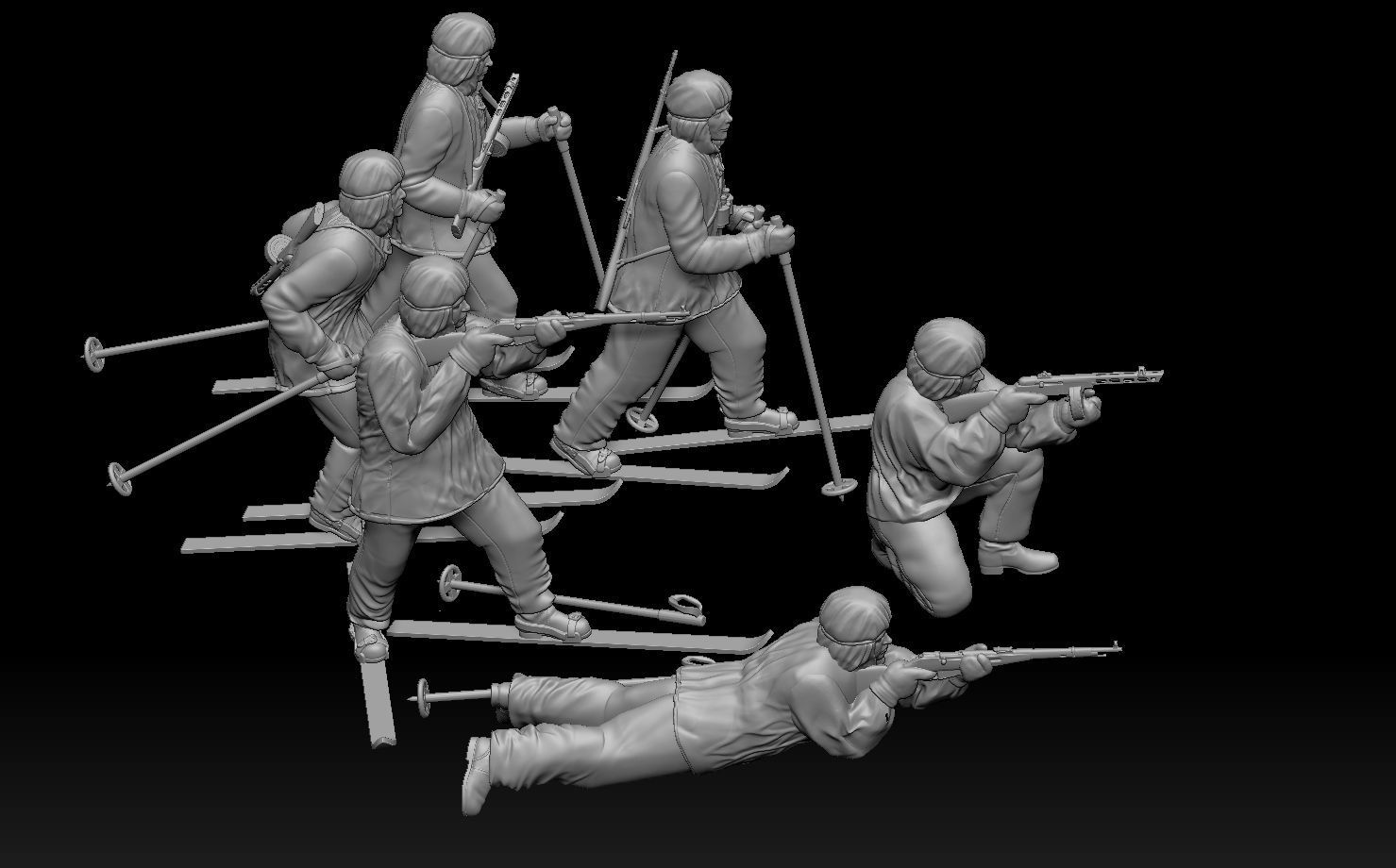 soldiers WW2 Russia 3D print model_1