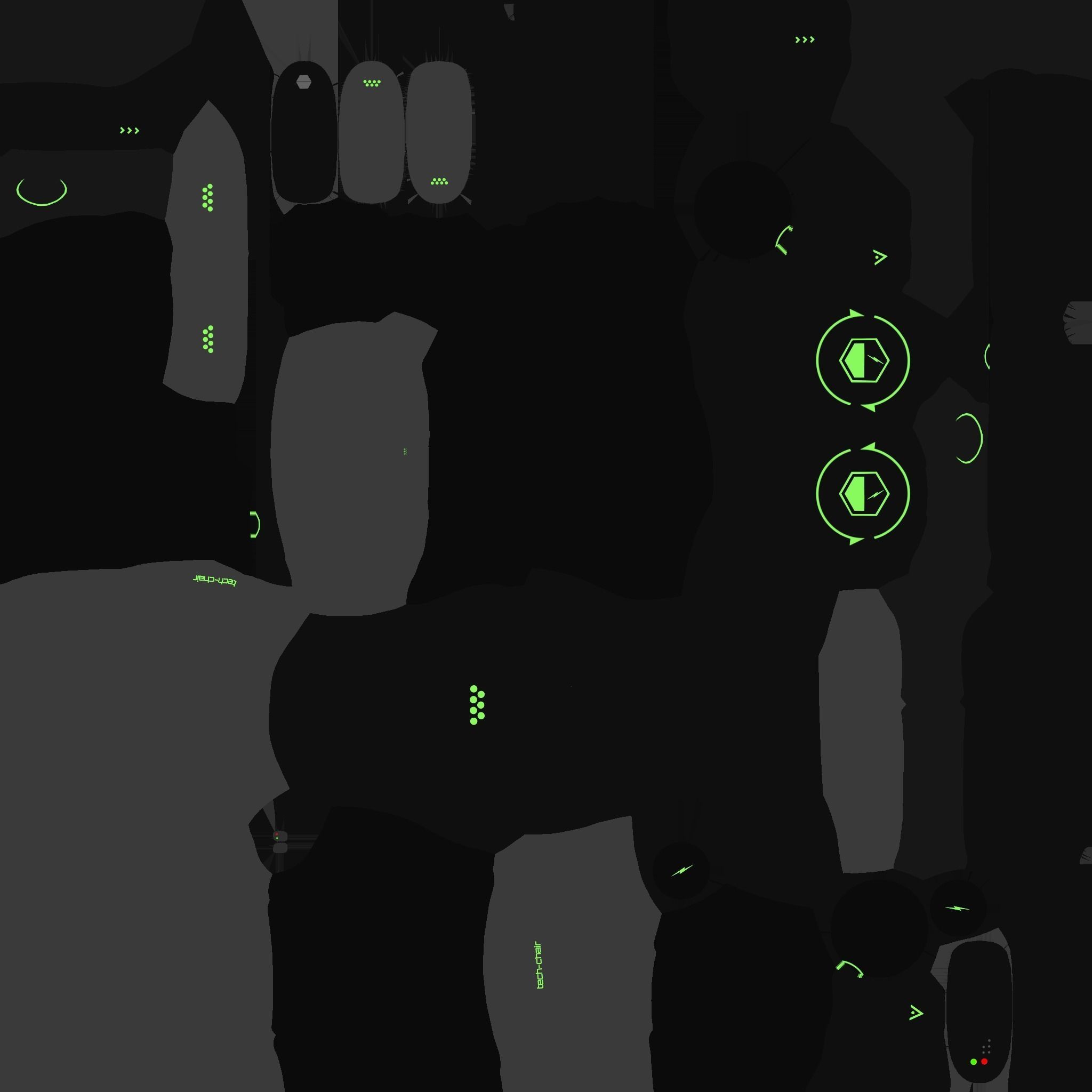 Tech Wheelchair B05 Carbon Fiber - Disability Character Design Low-poly 3D model_20