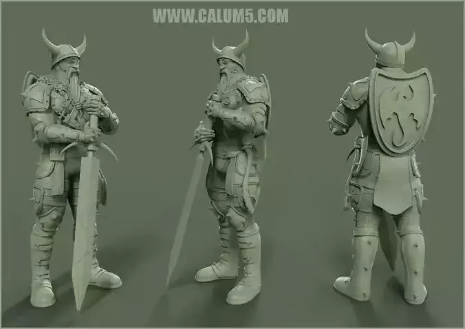 Old Viking 3D print model Old Viking 3D print model