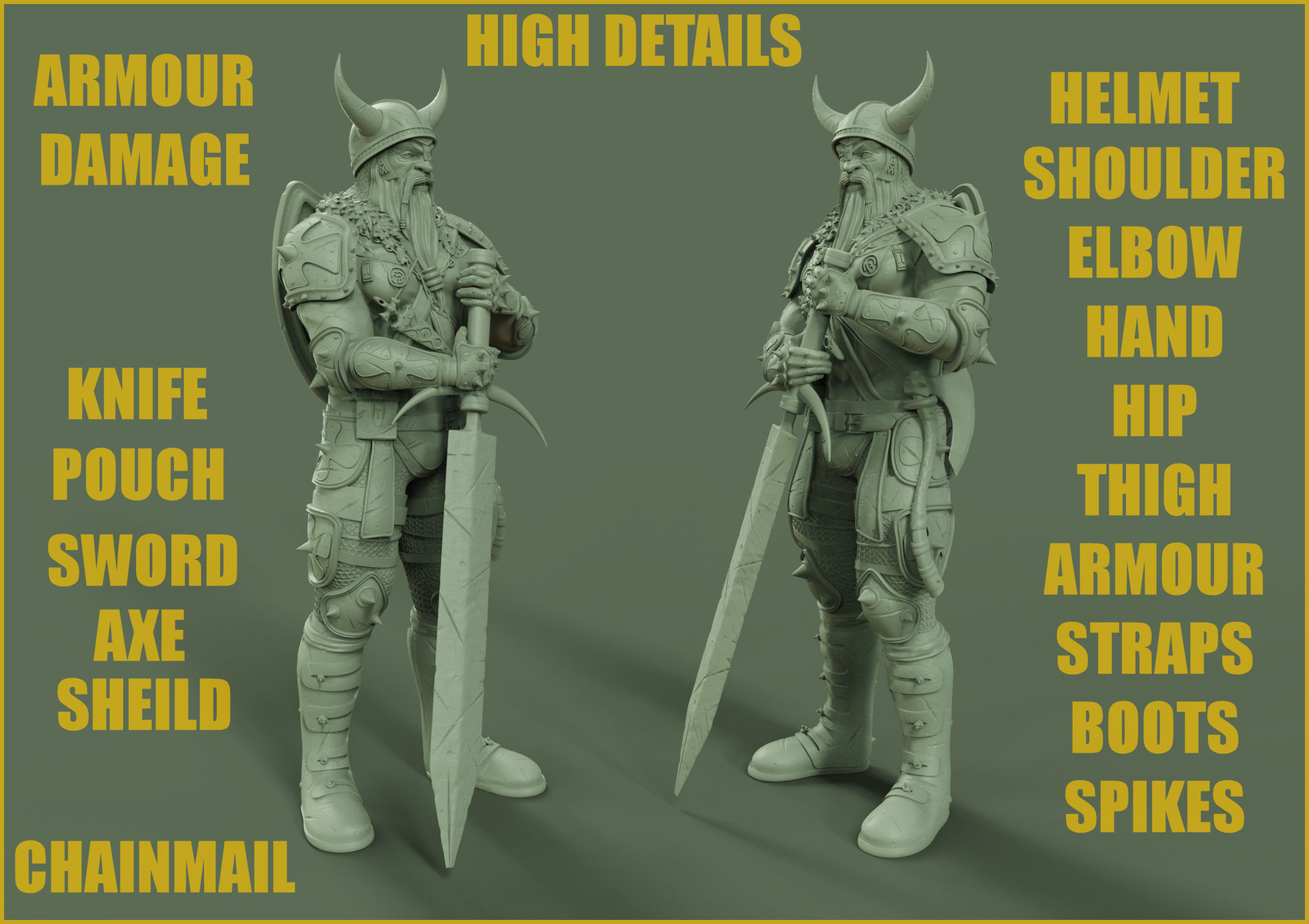 Old Viking 3D print model_9