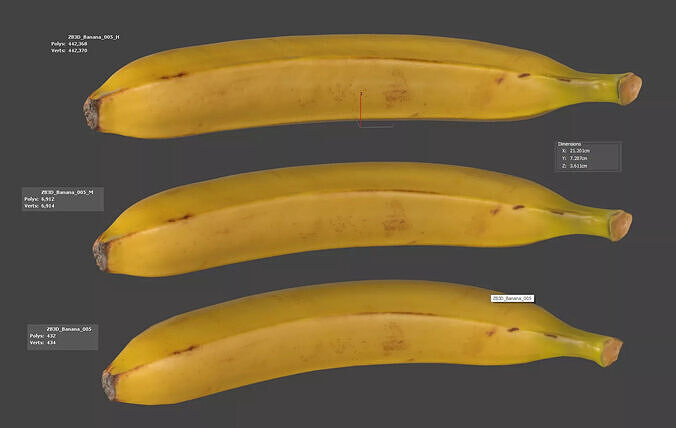 Banana 3D model 6