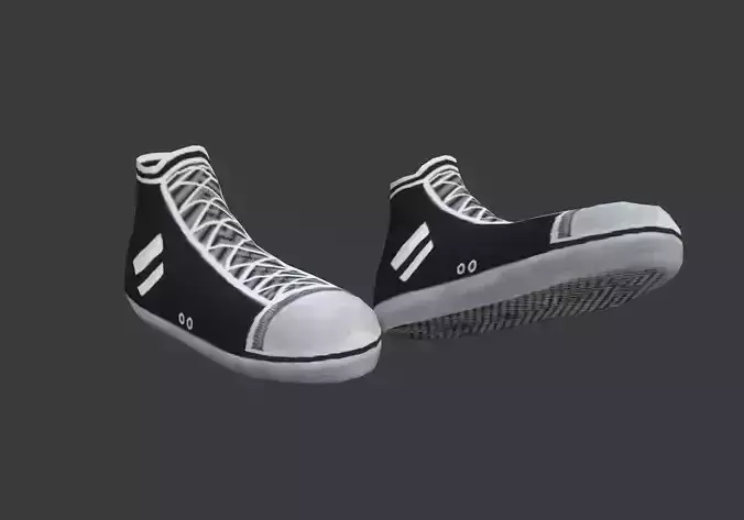 cartoon shoes in black and white