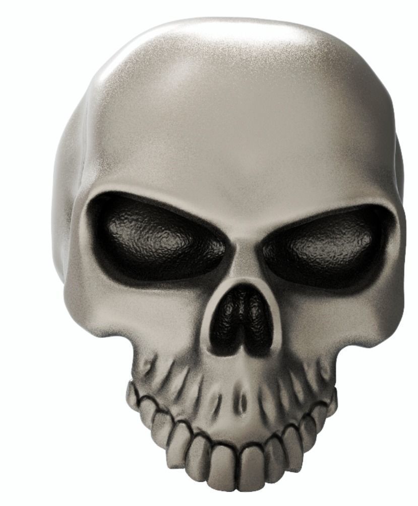 Skull Head Ring  3D print model_1