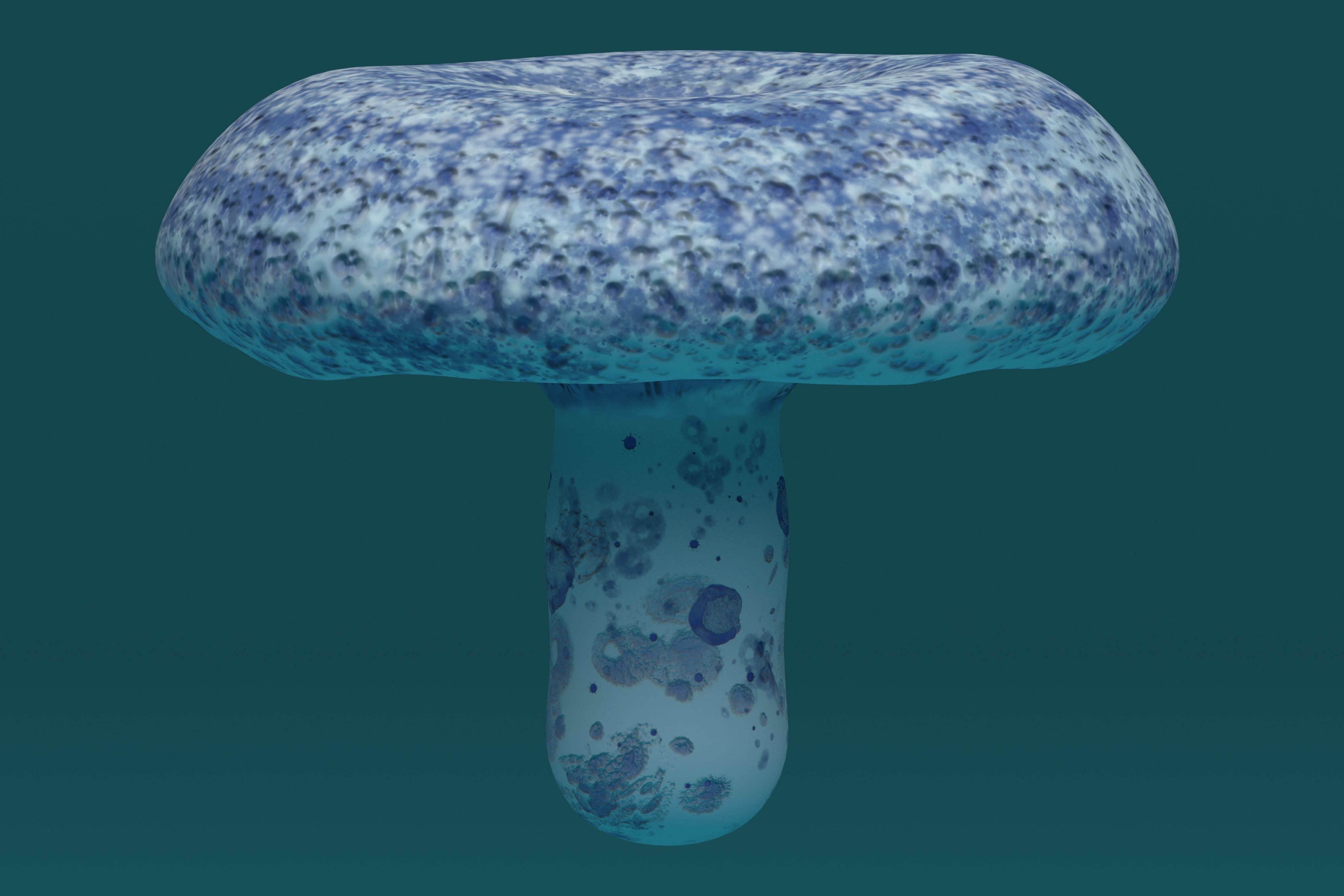 Mushroom Lactarius Indigo 3D model_5