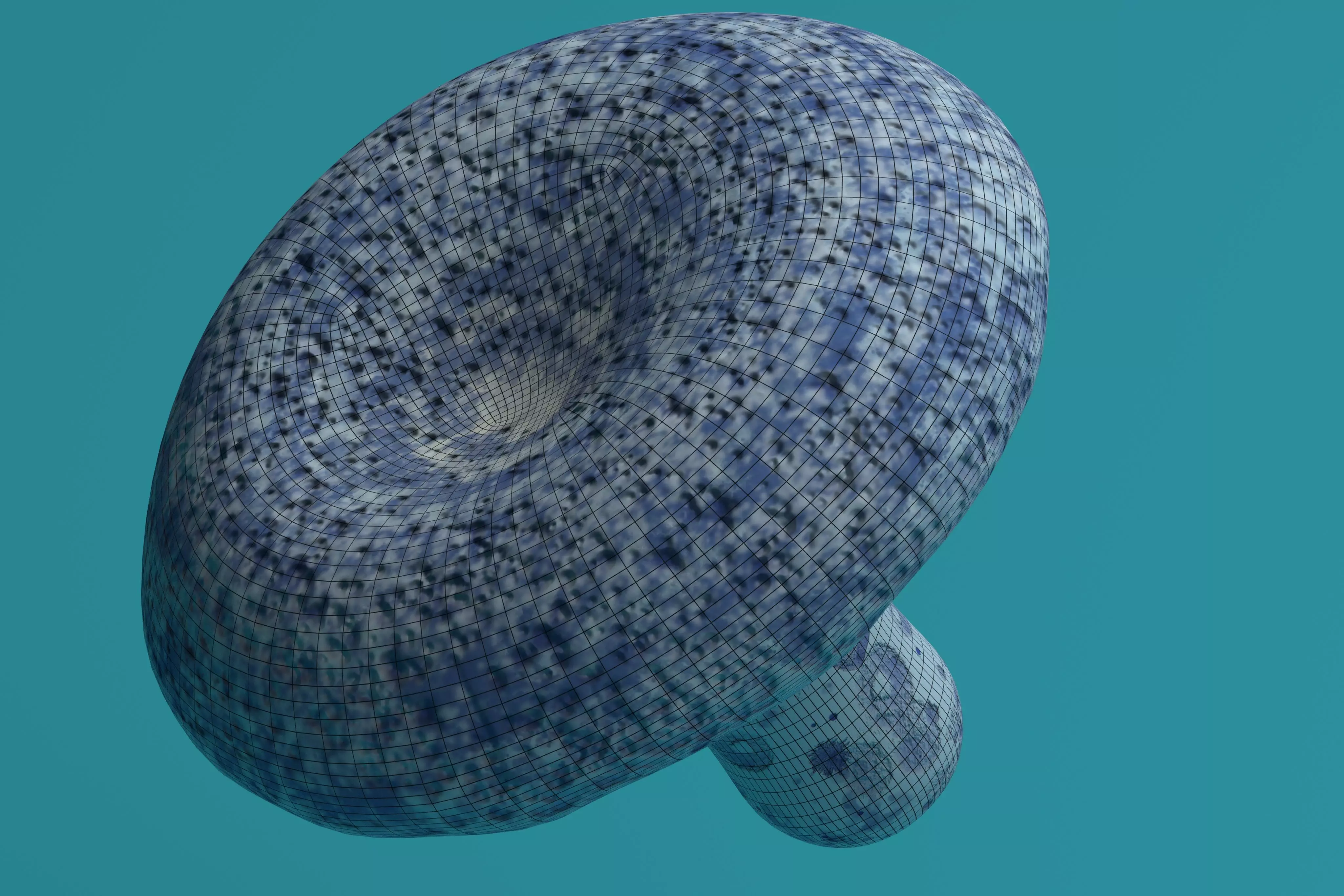 Mushroom Lactarius Indigo 3D model_0